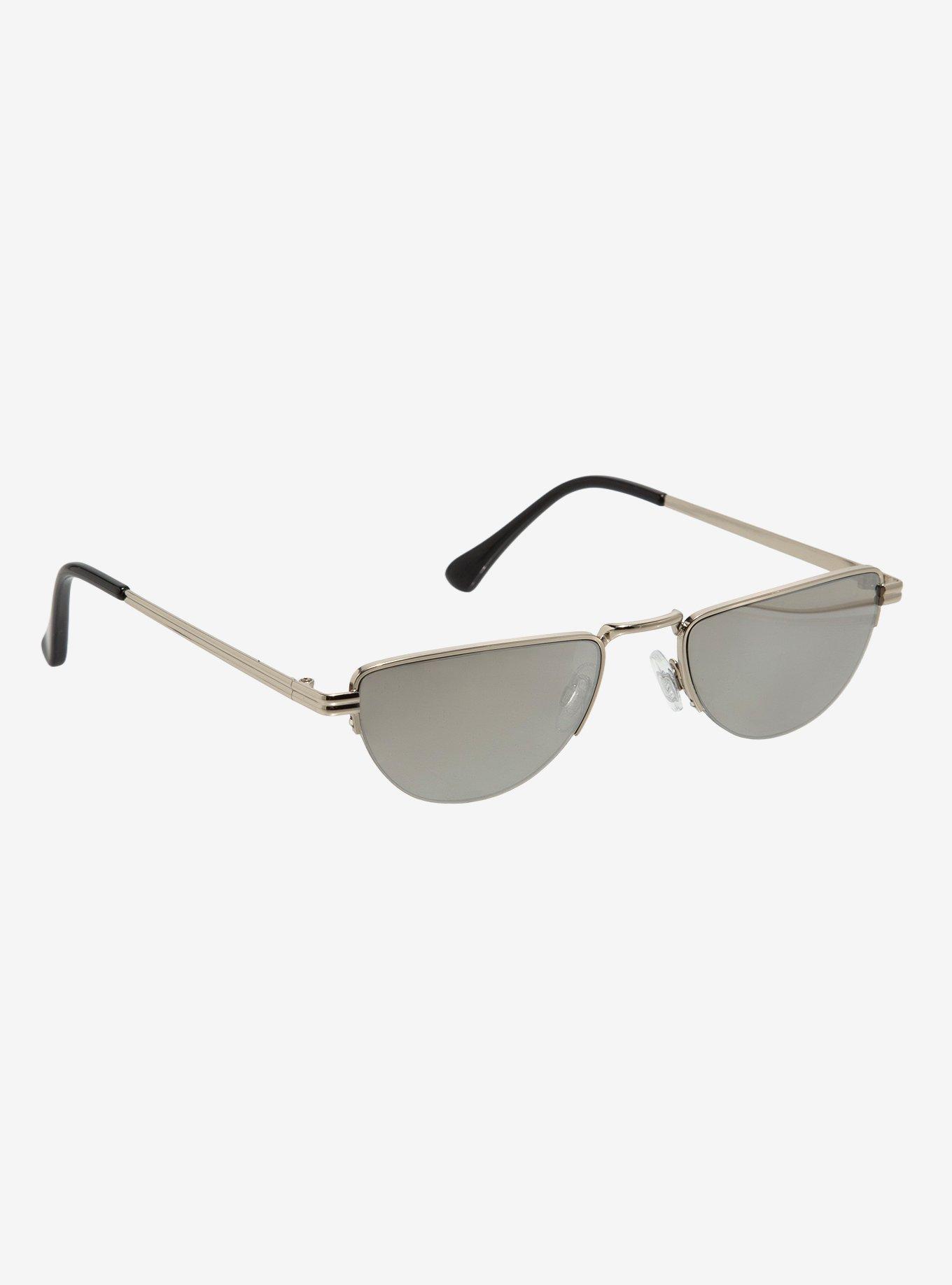 Metal Half-Moon Sunglasses, , hi-res