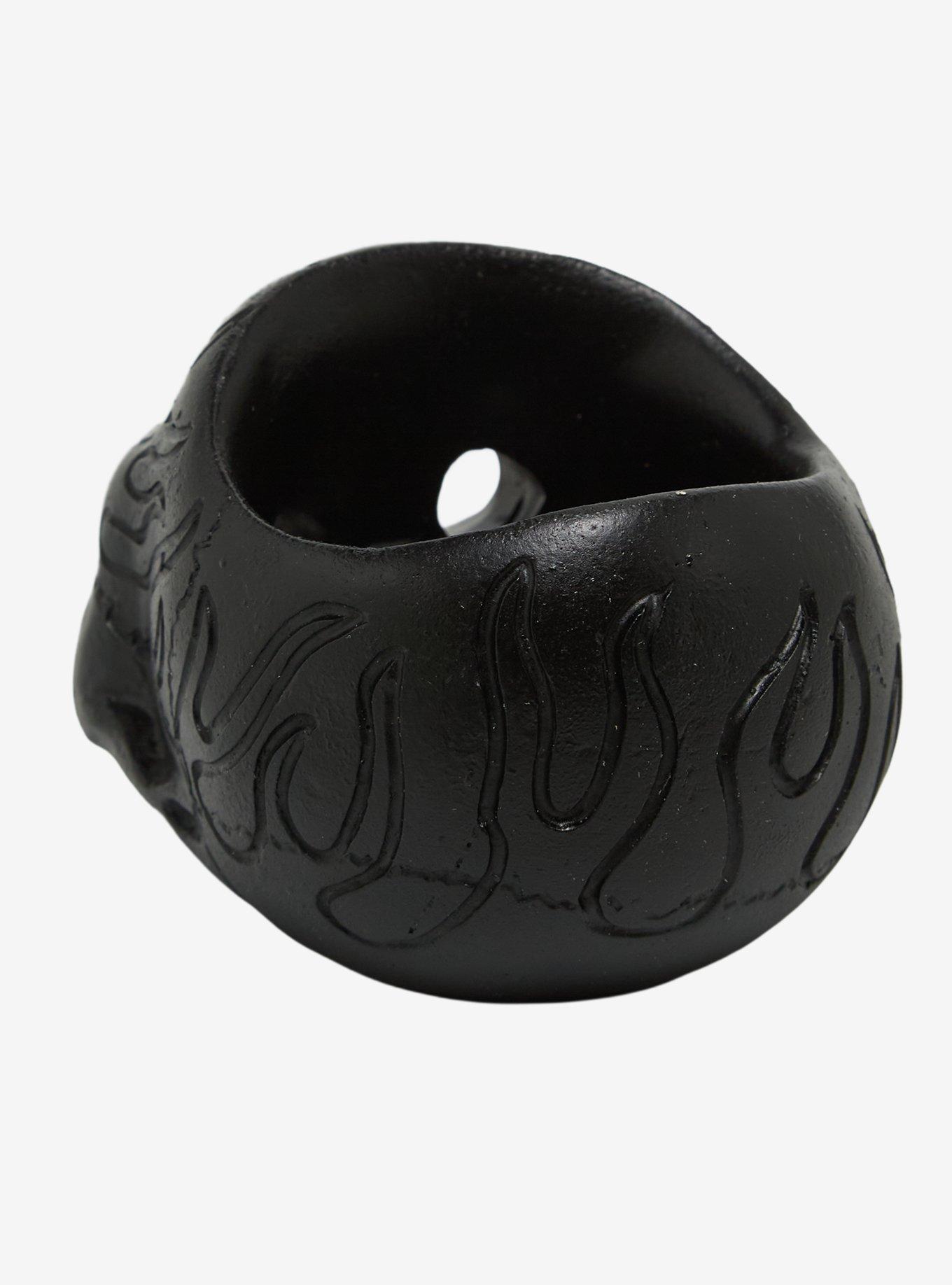Black Skull Drip Candle Holder, , alternate - view 3
