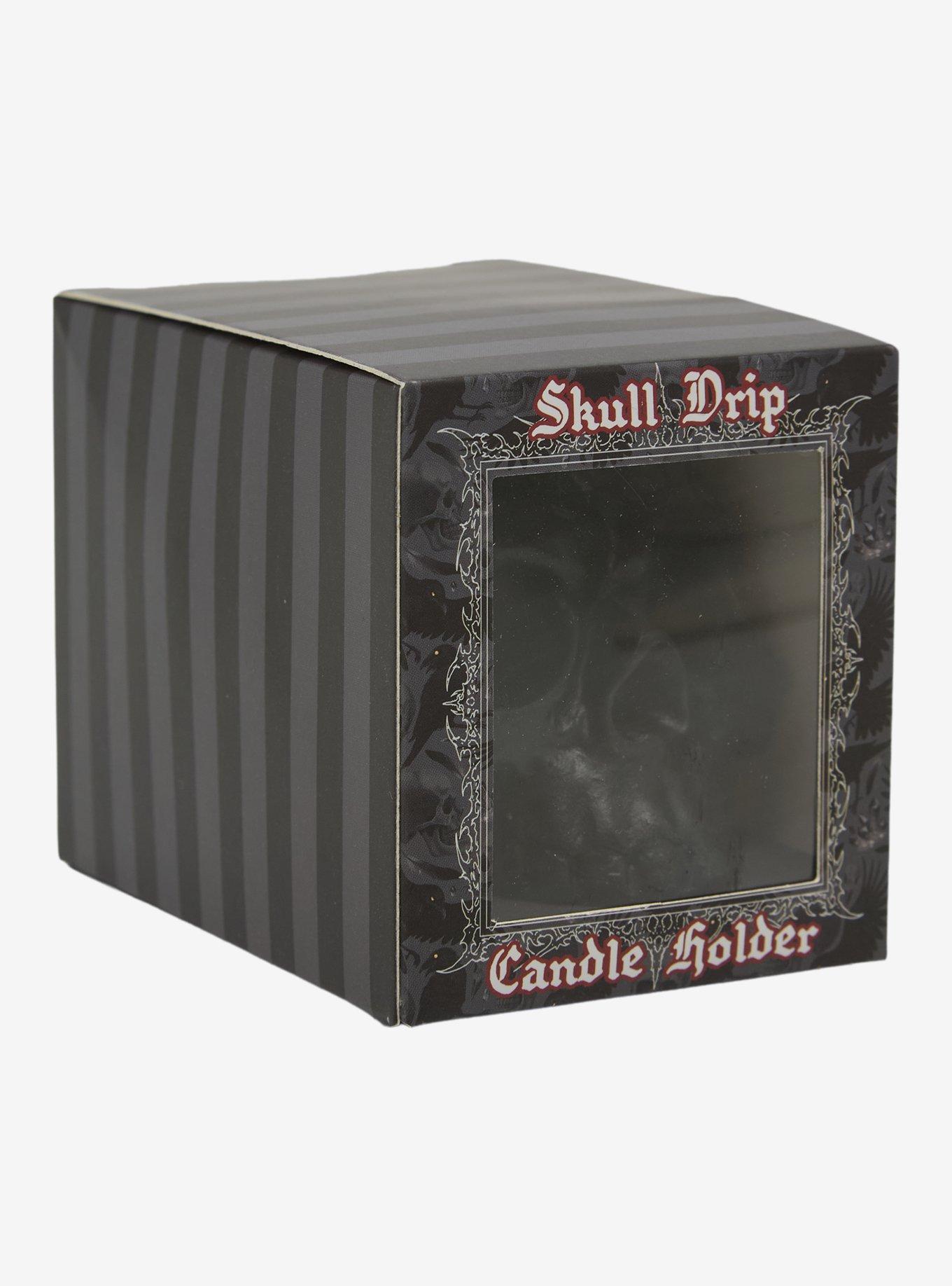 Black Skull Drip Candle Holder, , alternate - view 4
