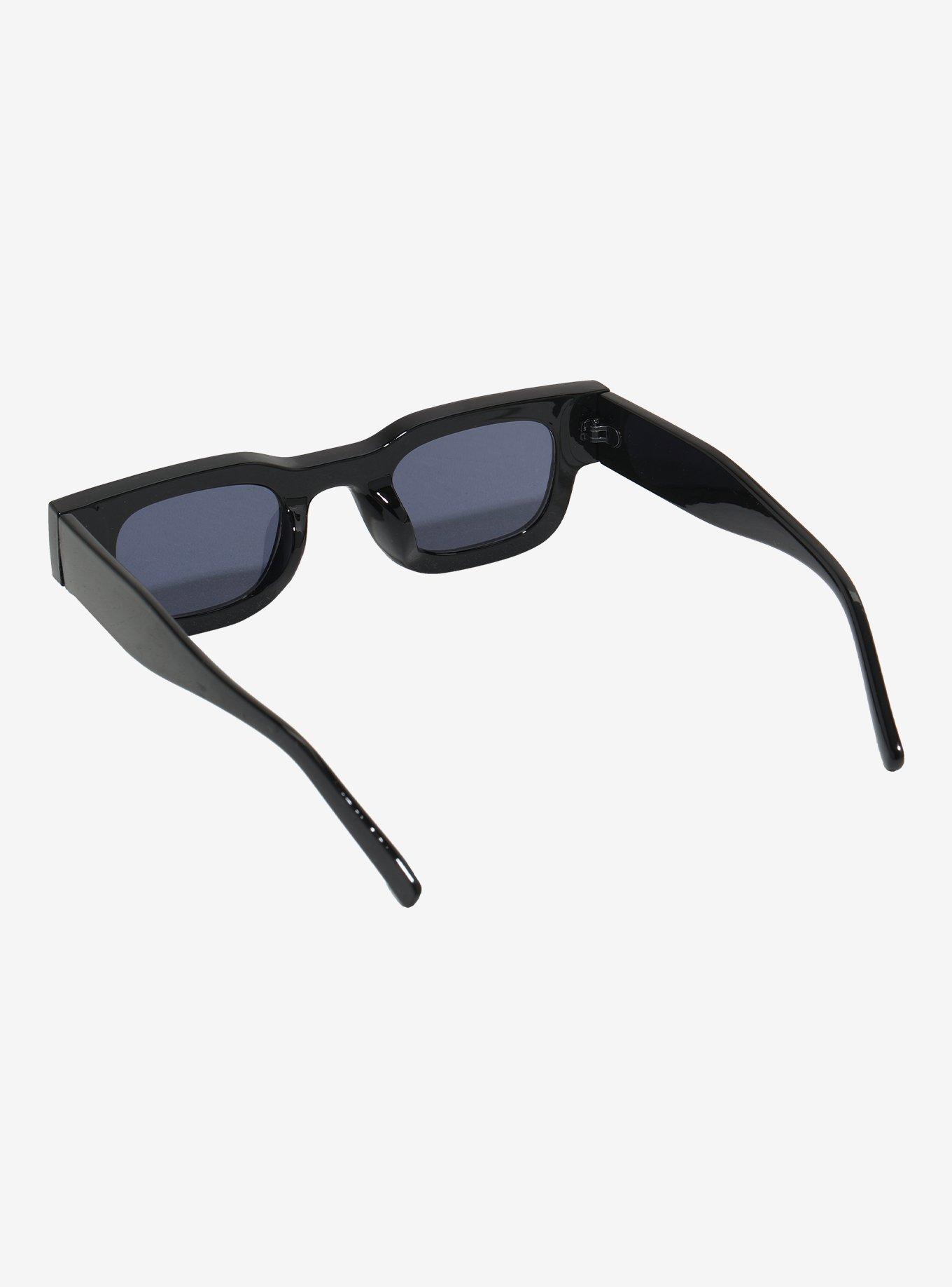 Black Rectangular Sunglasses, , hi-res