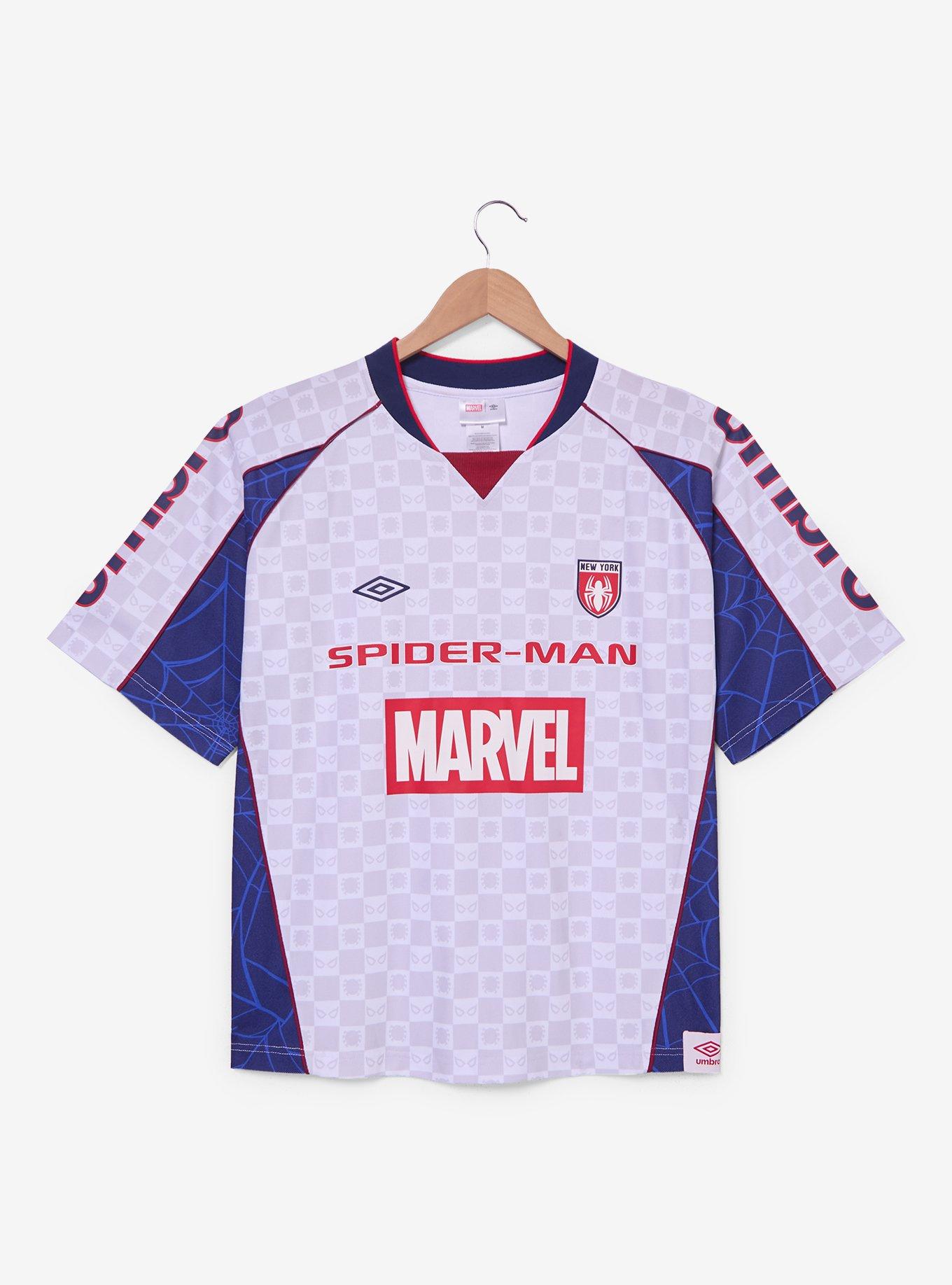Marvel Spider-Man x Umbro Soccer Jersey - BoxLunch Exclusive, BLUE, alternate - view 3