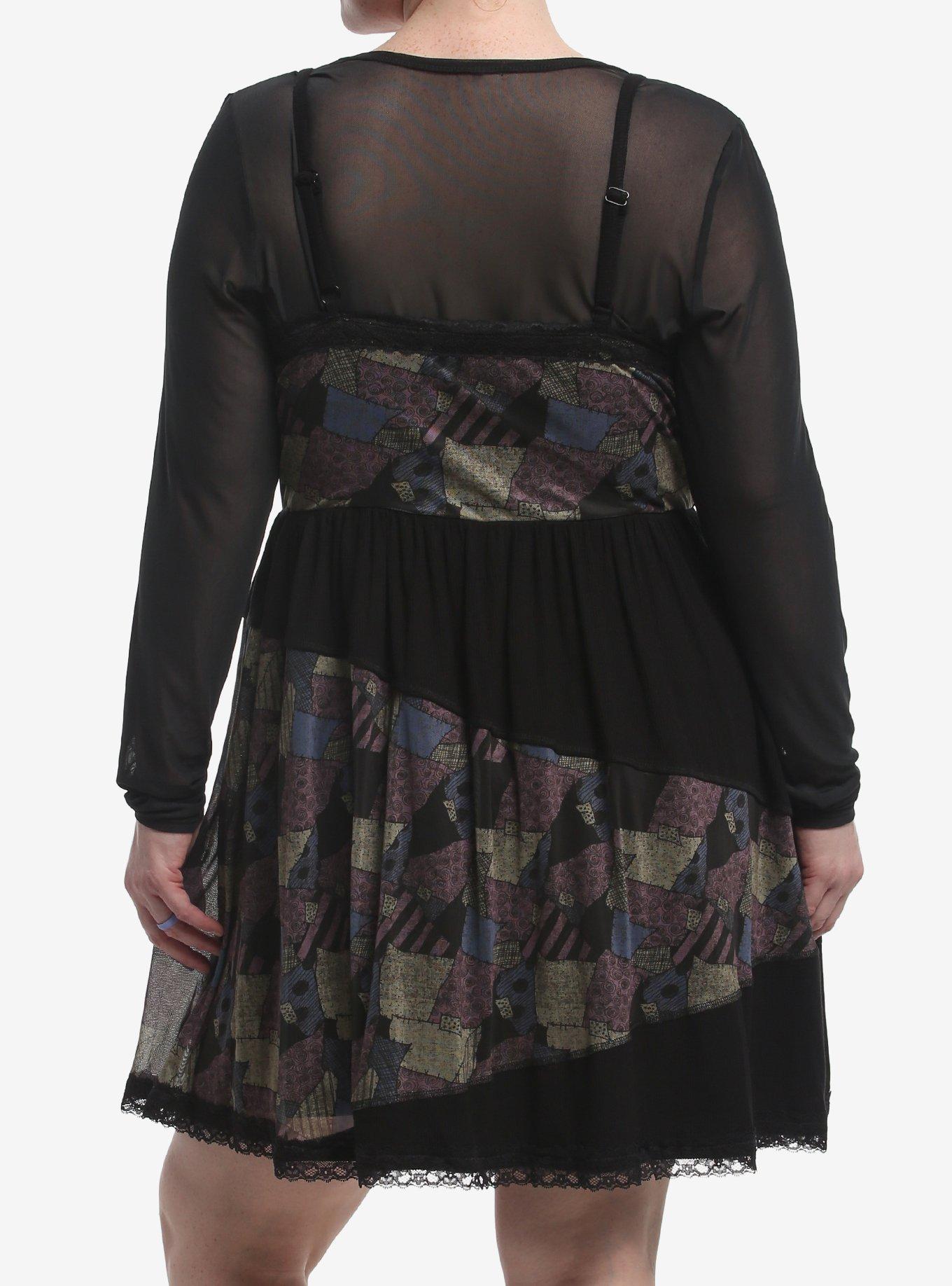 The Nightmare Before Christmas Sally Mesh Twofer Dress Plus Size, MULTI, alternate - view 3