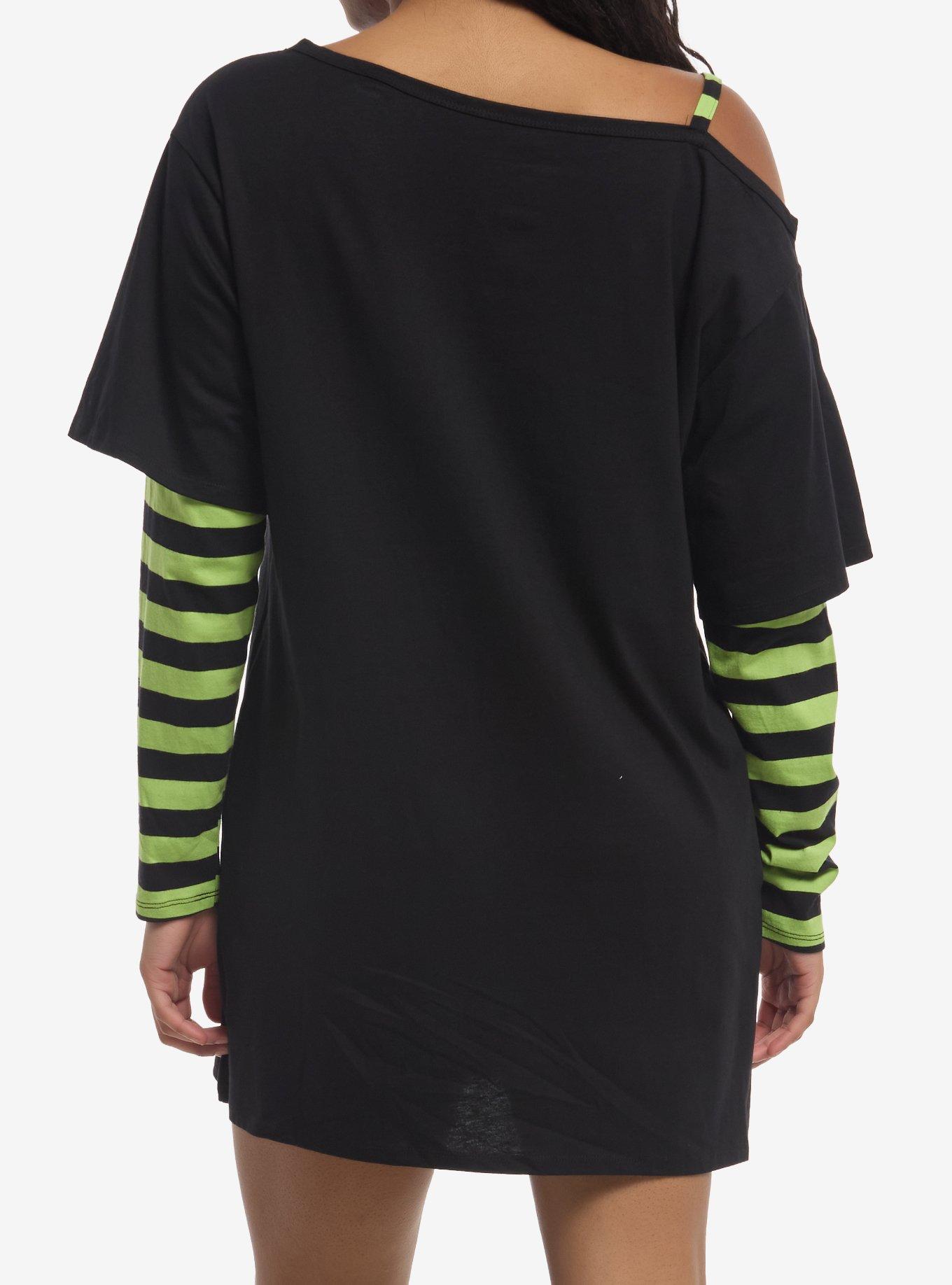 Invader Zim GIR Off-Shoulder Twofer Dress, MULTI, alternate - view 3