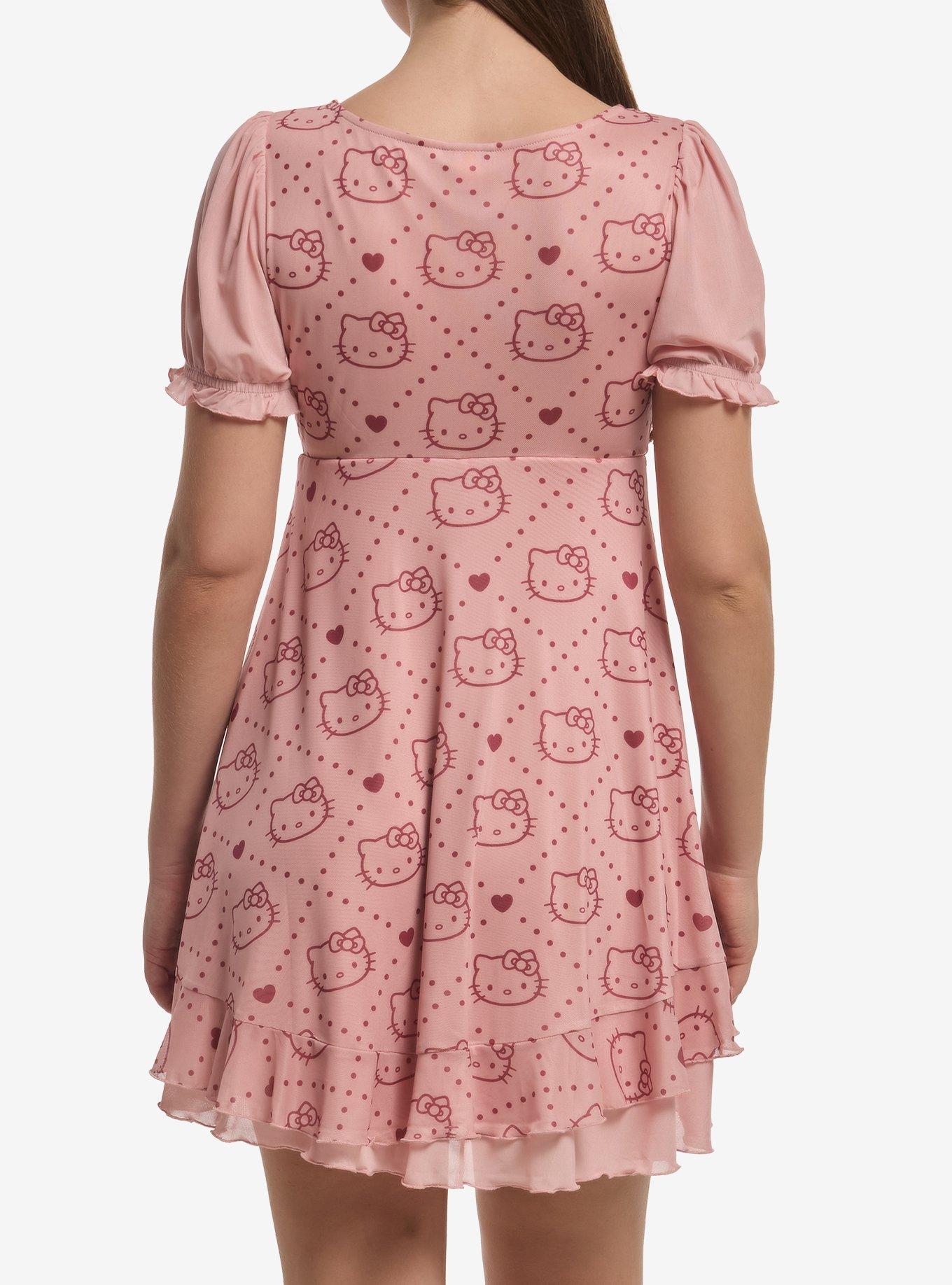 Hello Kitty Sheer Ruffle Babydoll Dress, MULTI, alternate - view 3