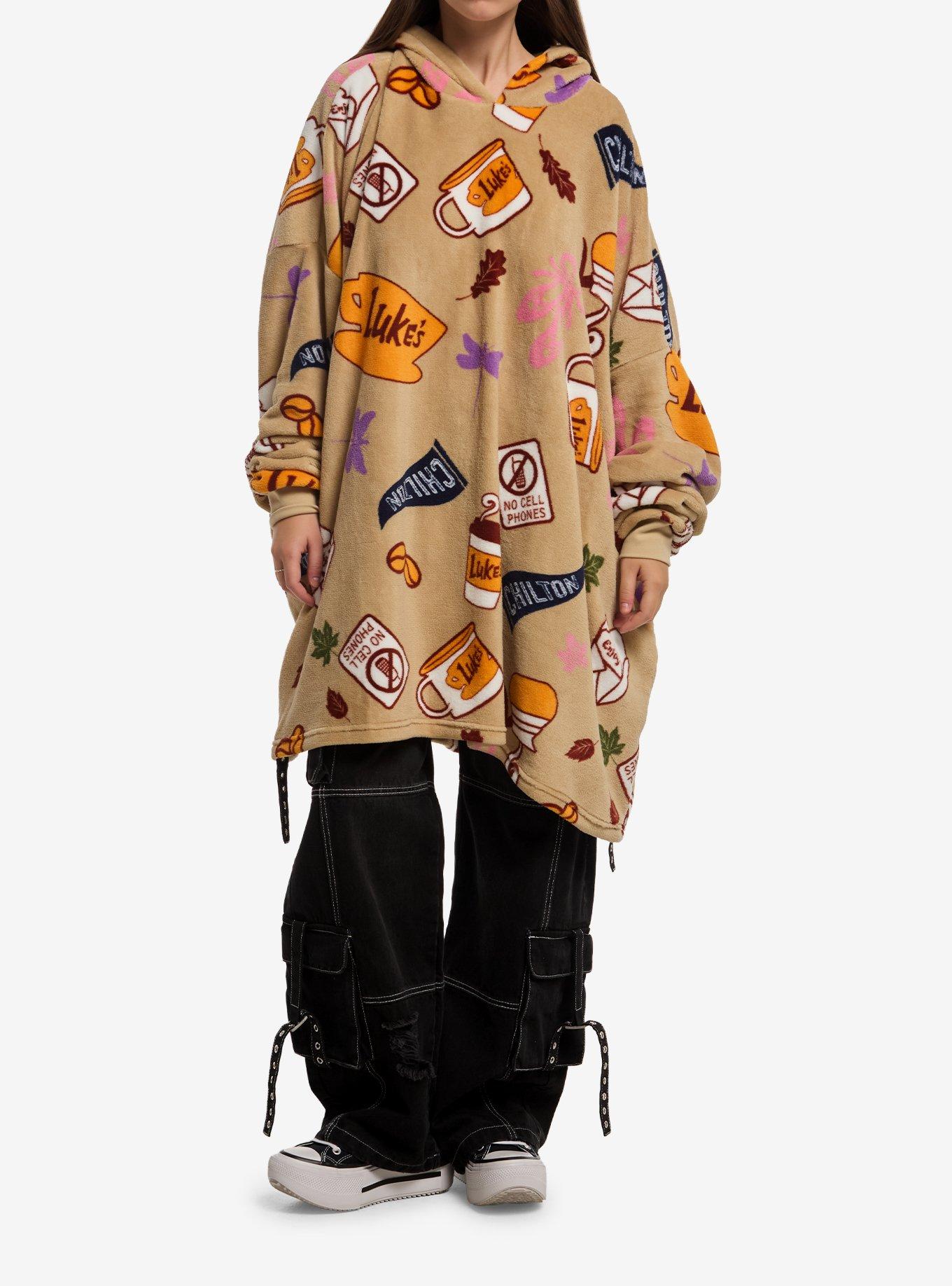 Gilmore Girls Icons Fuzzy Oversized Hoodie, , hi-res