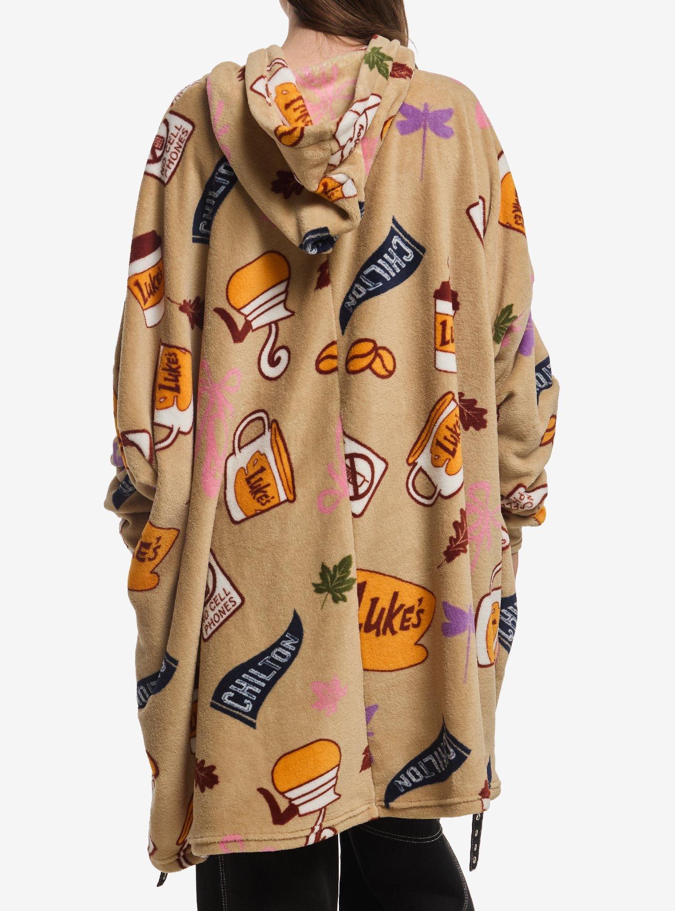 Gilmore Girls Icons Fuzzy Oversized Hoodie, , alternate - view 3
