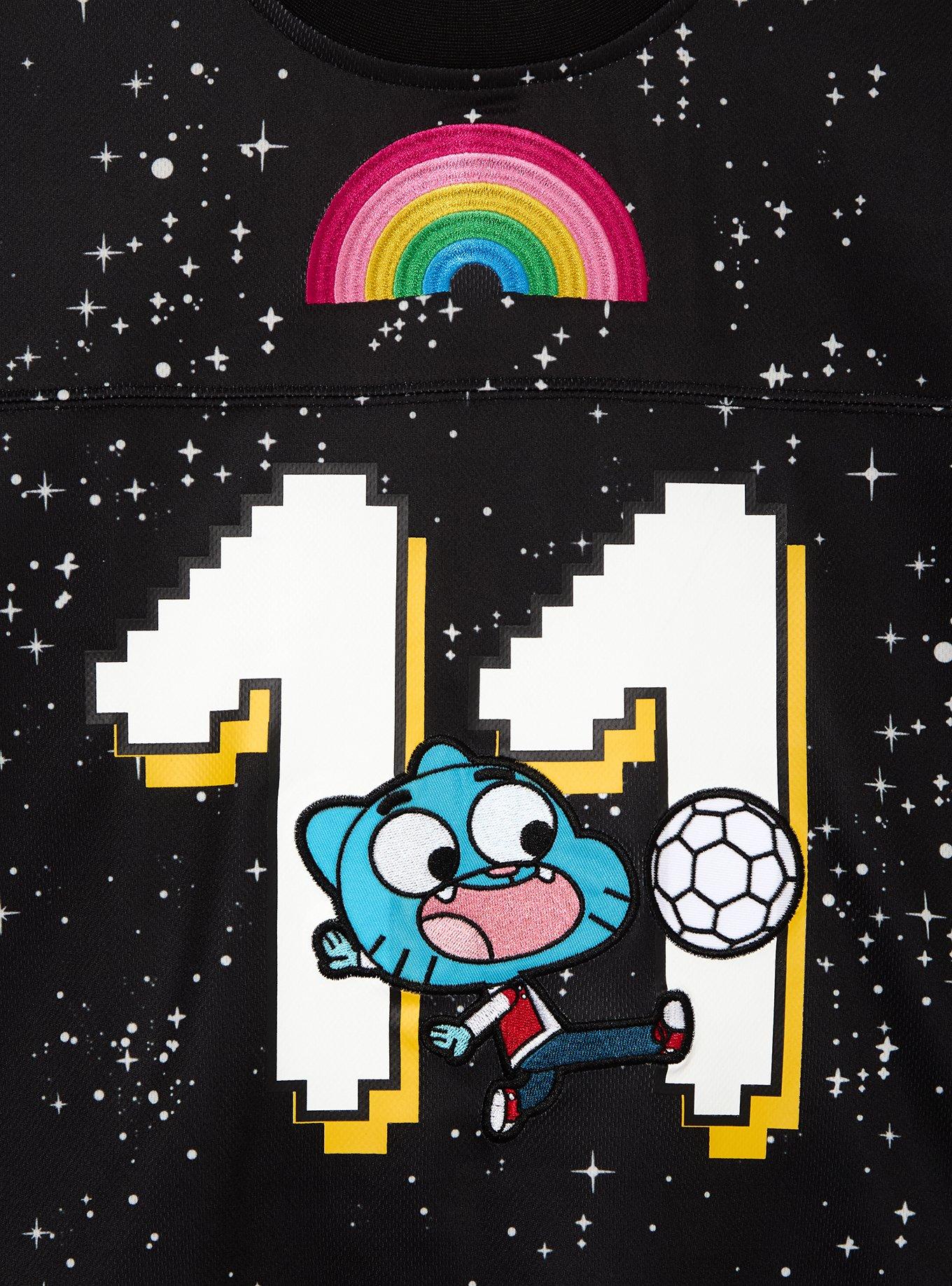 The Amazing World of Gumball Women's Cropped Football Jersey - BoxLunch Exclusive, MULTI, alternate - view 3