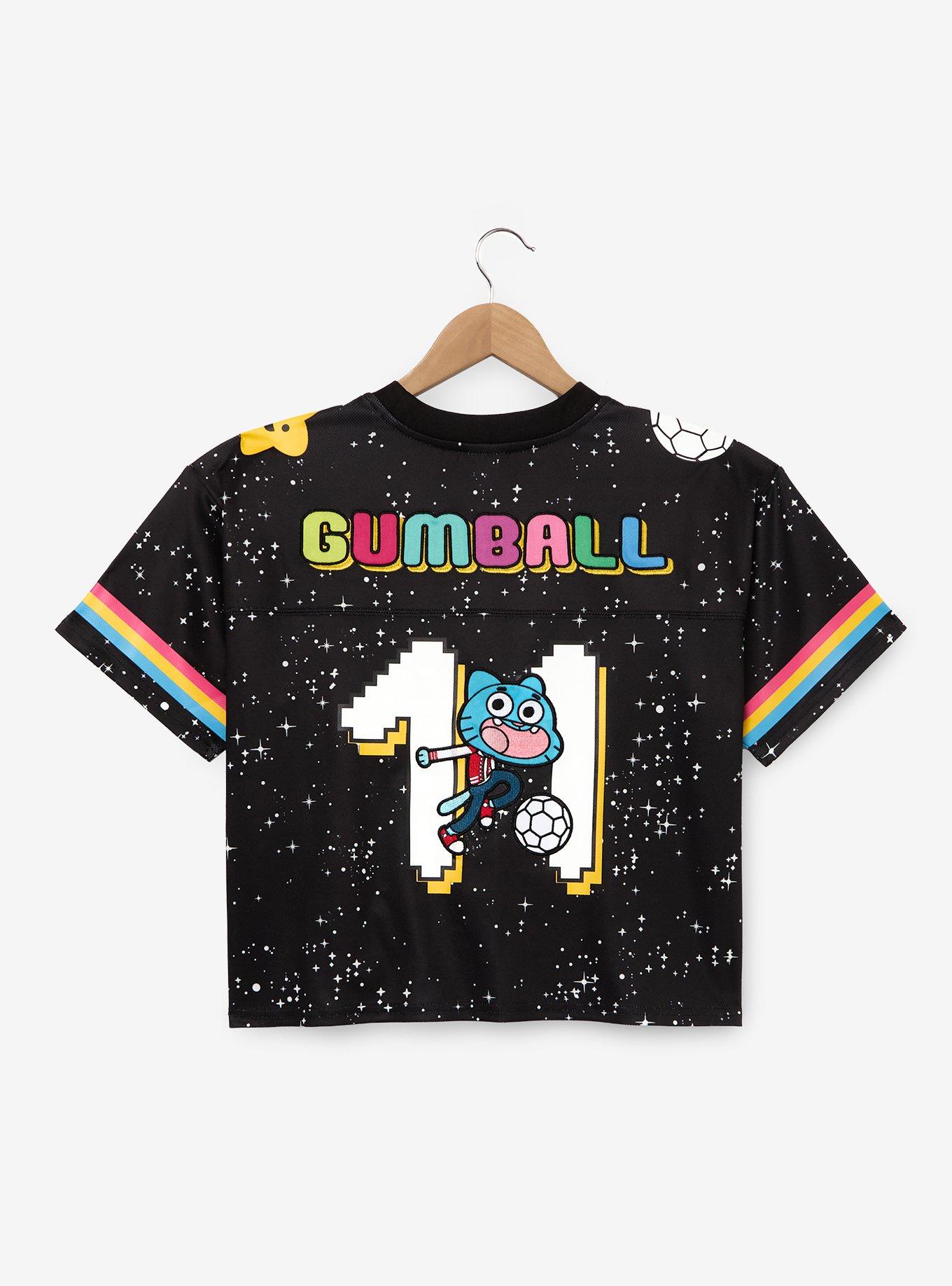 The Amazing World of Gumball Women's Plus Size Cropped Football Jersey - BoxLunch Exclusive, , hi-res