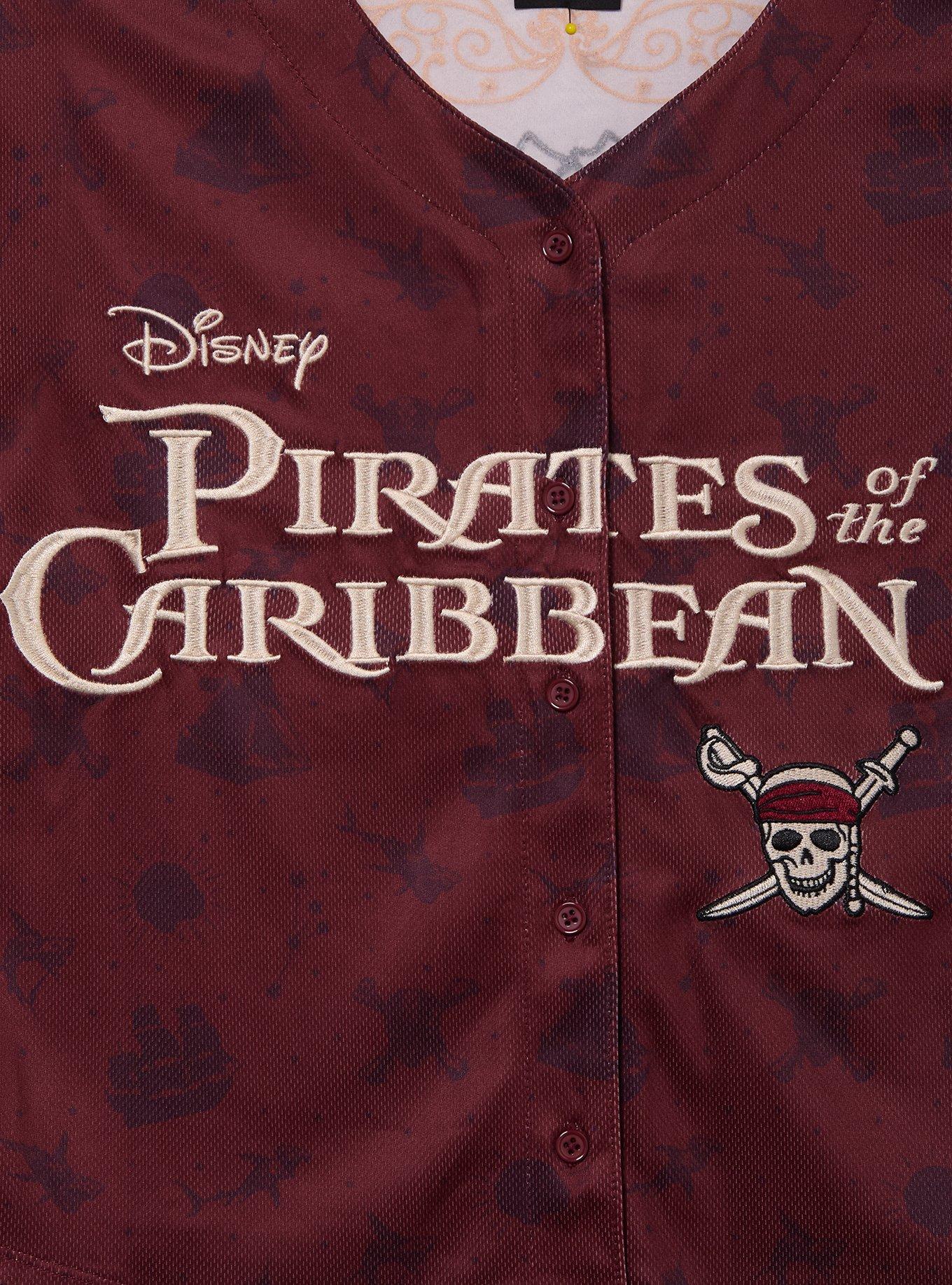 Disney the Pirates of Caribbean Elizabeth Swann Women's Cropped Baseball Jersey - BoxLunch Exclusive