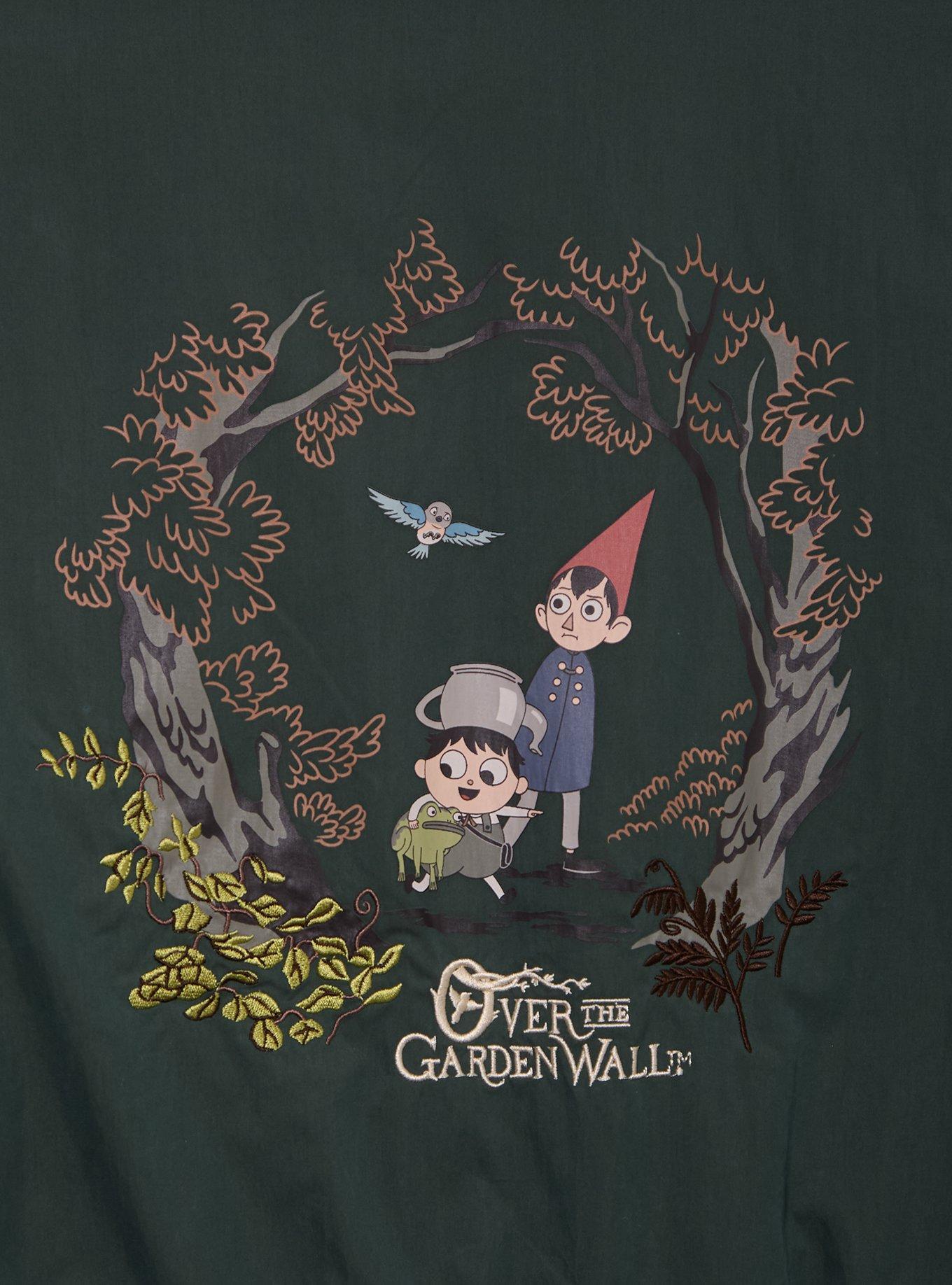 Over The Garden Wall Icons Women's Plus Size Cropped Windbreaker - BoxLunch Exclusive, DARK GREEN, alternate - view 4