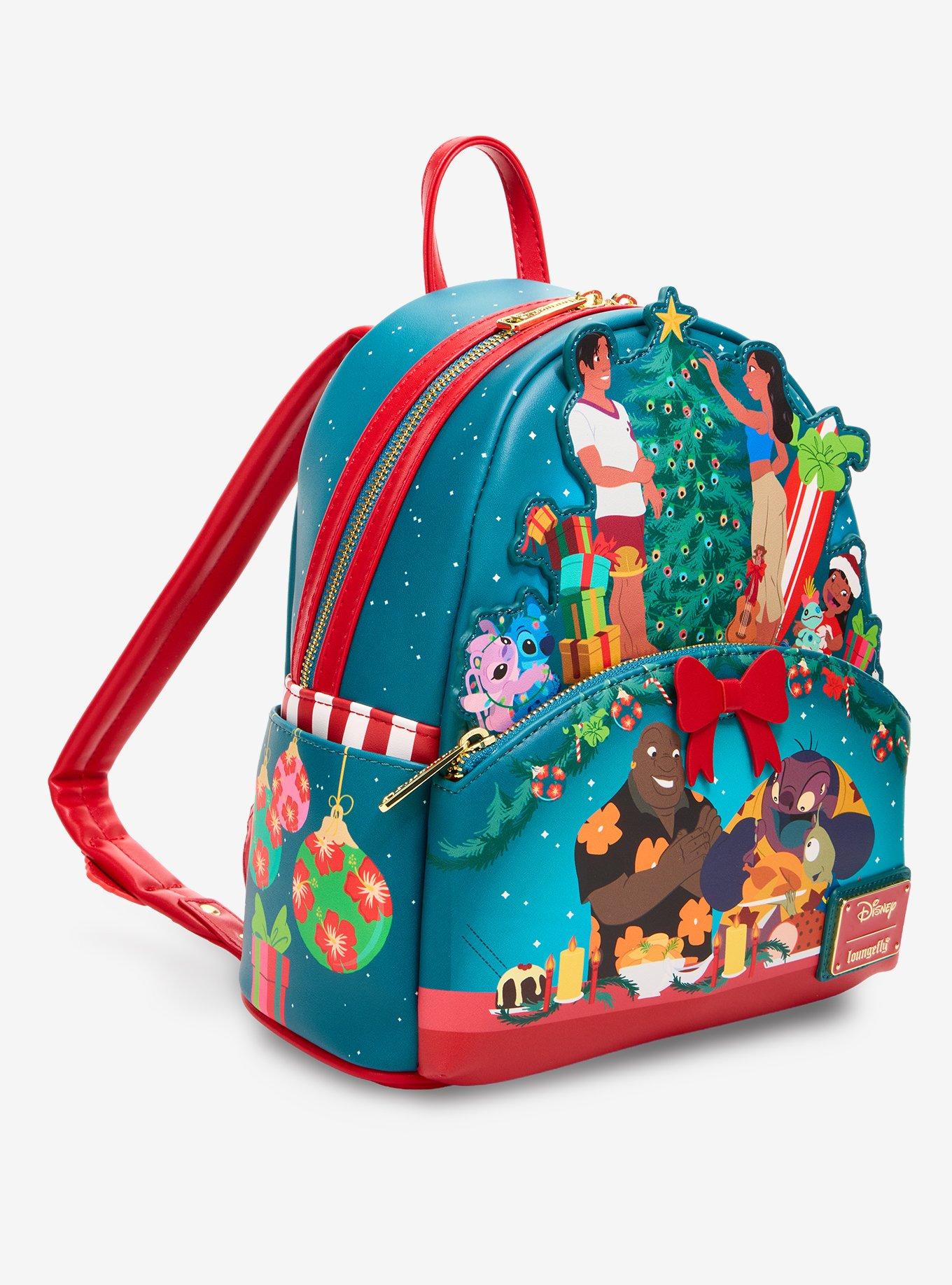 Loungefly Disney Lilo & Stitch Holiday Light-Up Mini Backpack Hot Topic Exclusive, , alternate - view 3