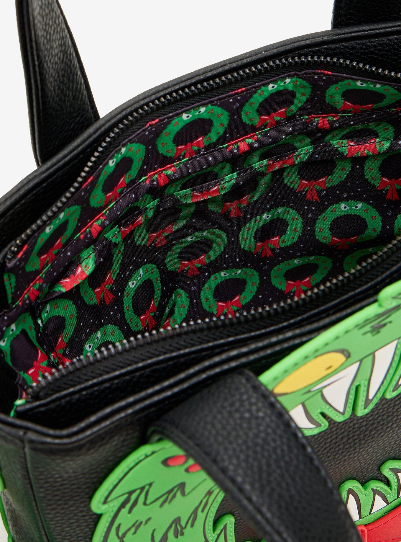 Loungefly The Nightmare Before Christmas Wreath Tote Bag Hot Topic Exclusive, , alternate - view 4