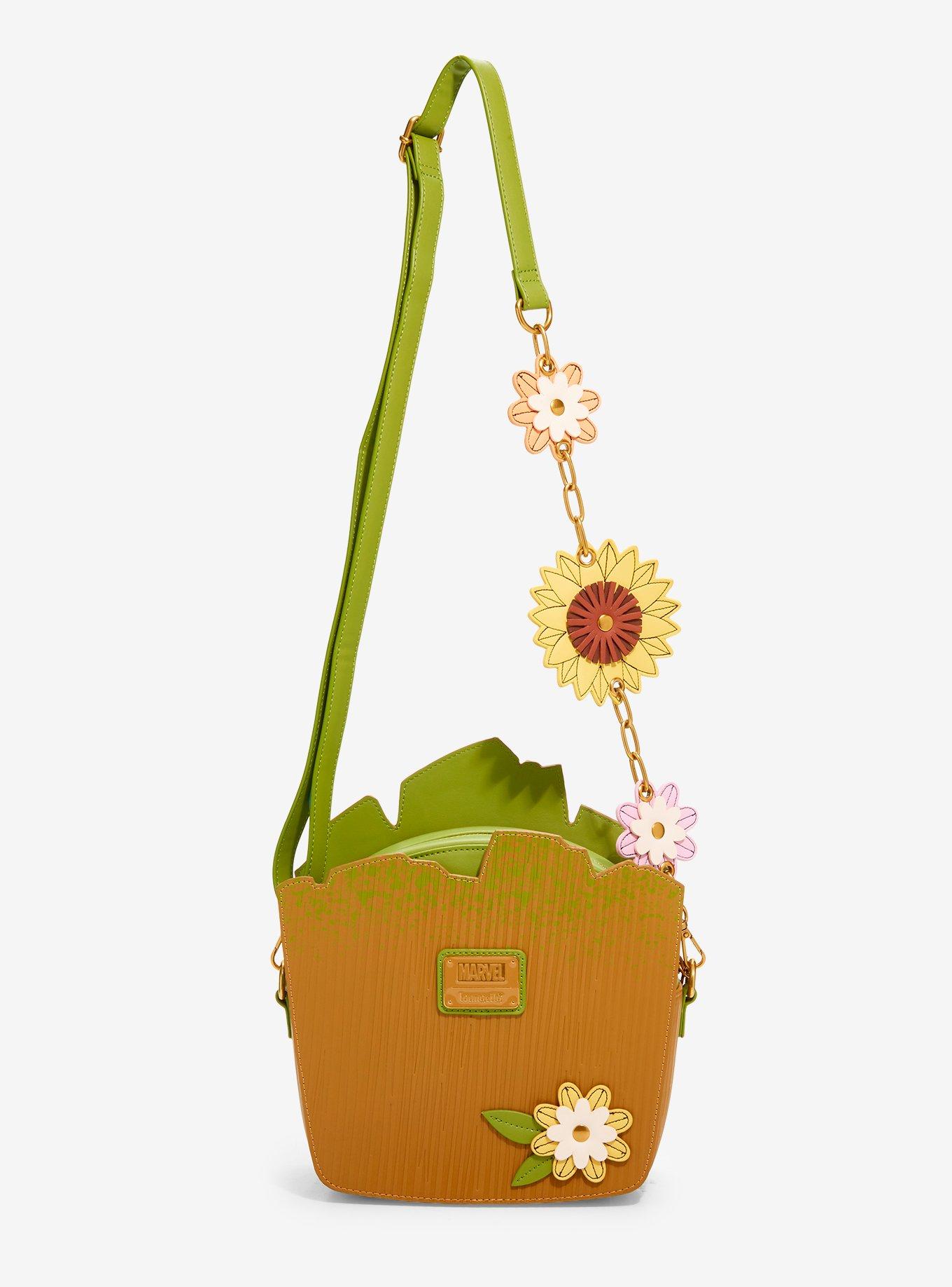 Loungefly Marvel Guardians Of The Galaxy Groot Floral Crossbody Bag, , alternate - view 3
