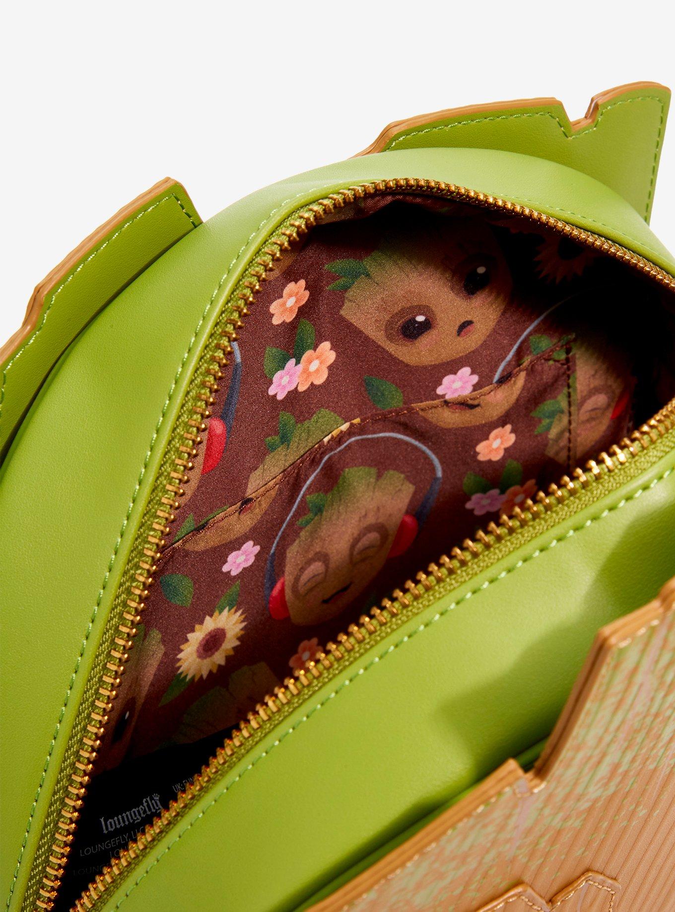 Loungefly Marvel Guardians Of The Galaxy Groot Floral Crossbody Bag, , alternate - view 4