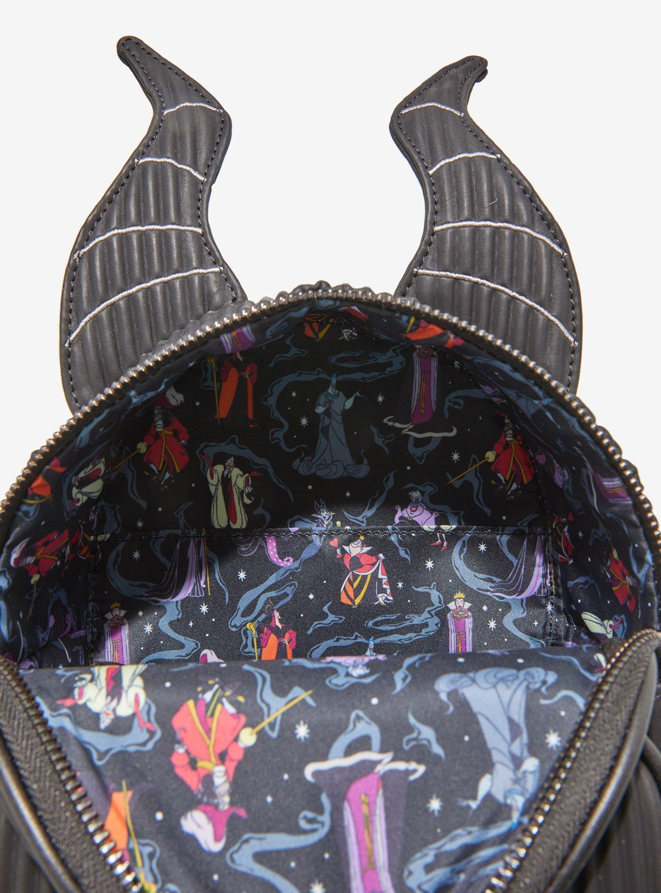Loungefly Disney Sleeping Beauty Maleficent Convertible Mini Backpack, , alternate - view 4