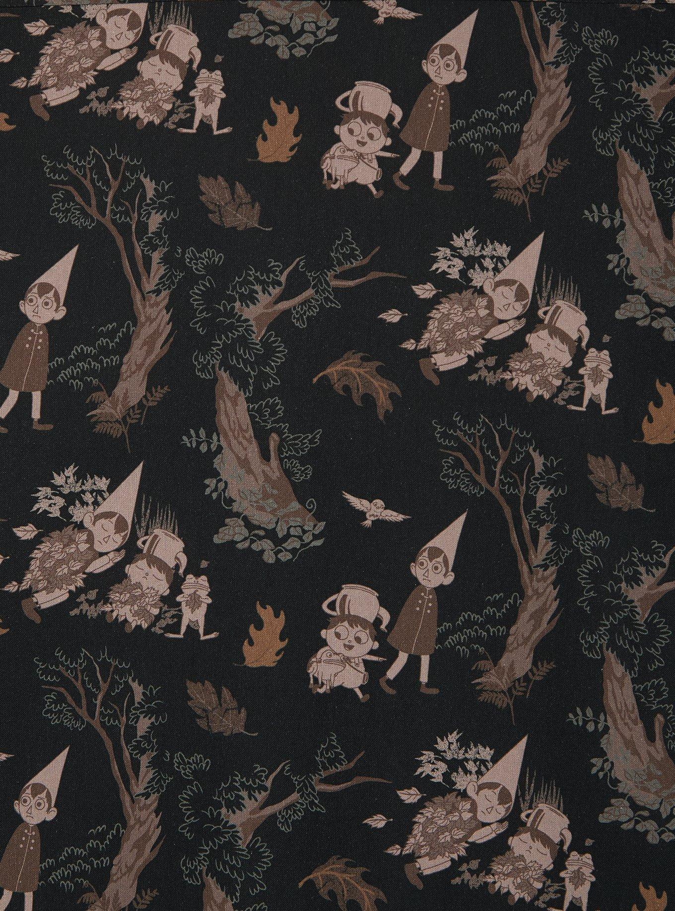 Over The Garden Wall Wirt & Greg Forest Allover Print Woven Button-Up - BoxLunch Exclusive, GREEN, alternate - view 3