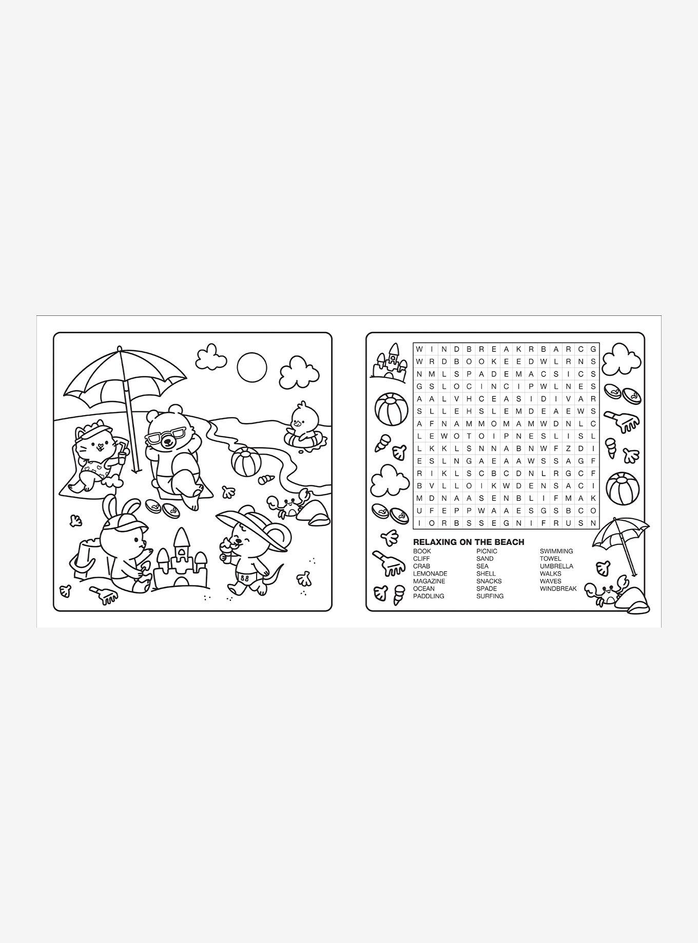 Clever Cuties: Cozy Coloring & Word Search Book, , hi-res