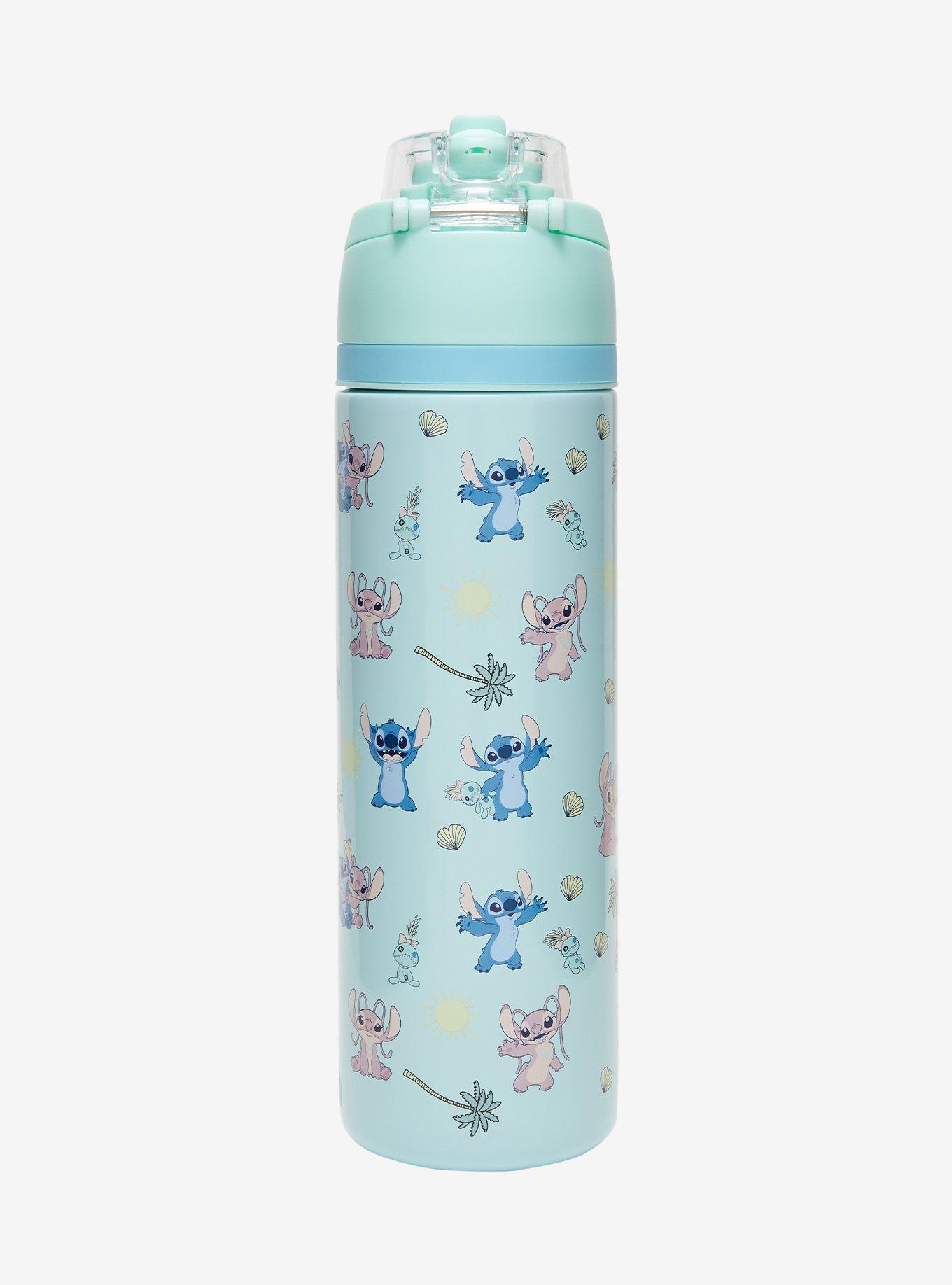 Disney Stitch & Angel Stainless Steel Water Bottle, , hi-res