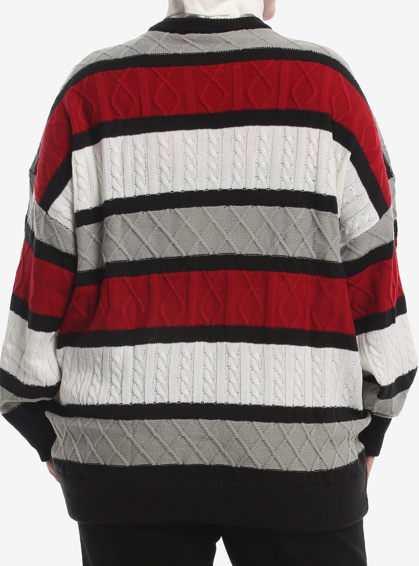 Disney Mickey Mouse Stripe Mock Neck Sweater Plus Size, MULTI, alternate - view 3