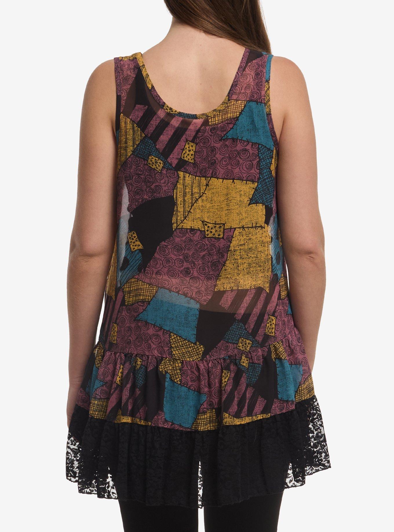 The Nightmare Before Christmas Sally Sheer Girls Tunic Tank Top, MULTI, alternate - view 3