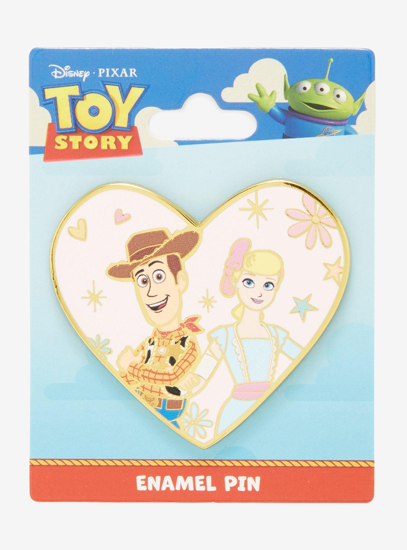 Disney Toy Story Woody & Bo Peep Heart Enamel Pin, , hi-res