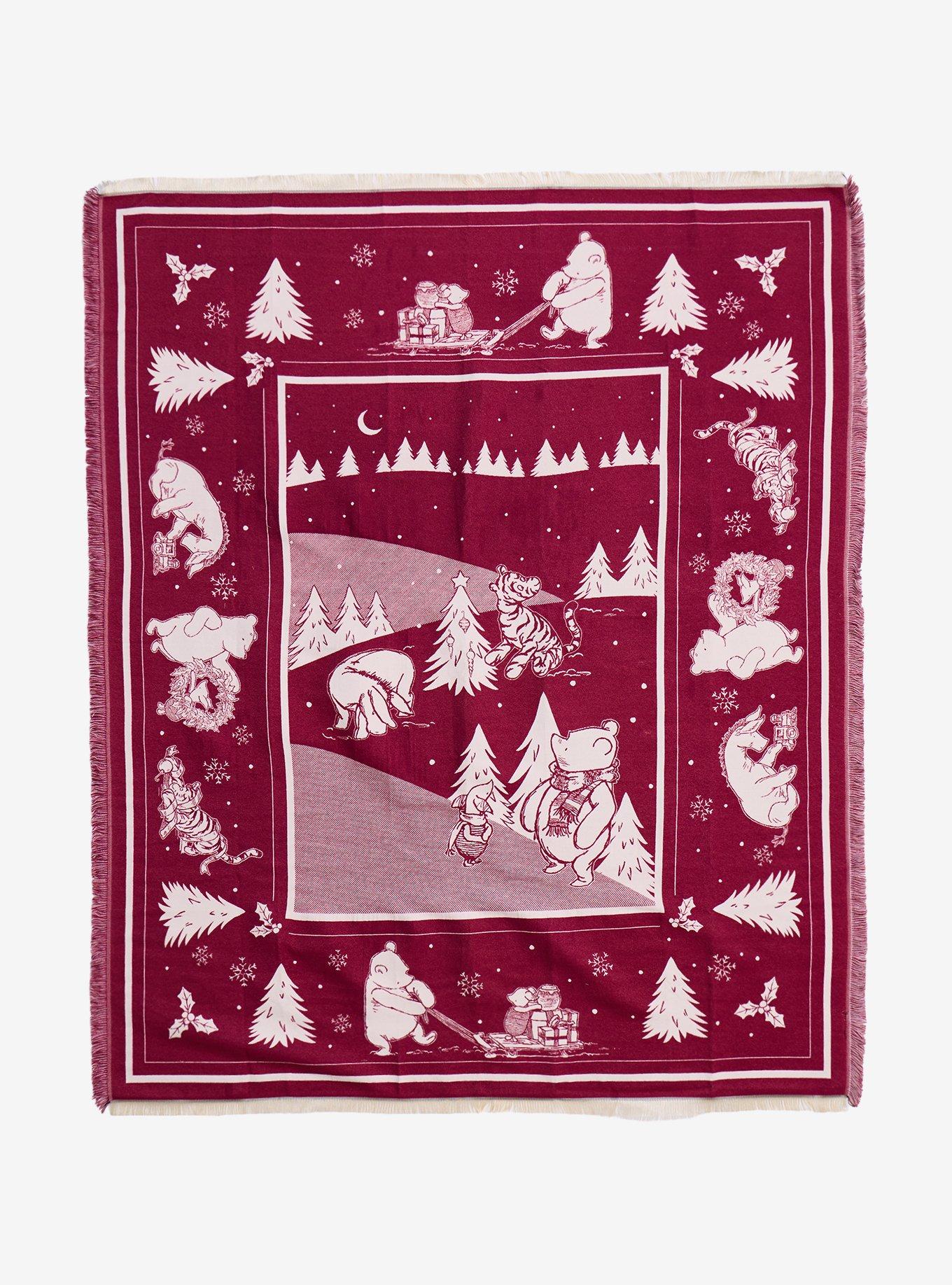 Disney Winnie the Pooh Classic Holiday Scene Tapestry Throw - BoxLunch Exclusive, , alternate - view 4