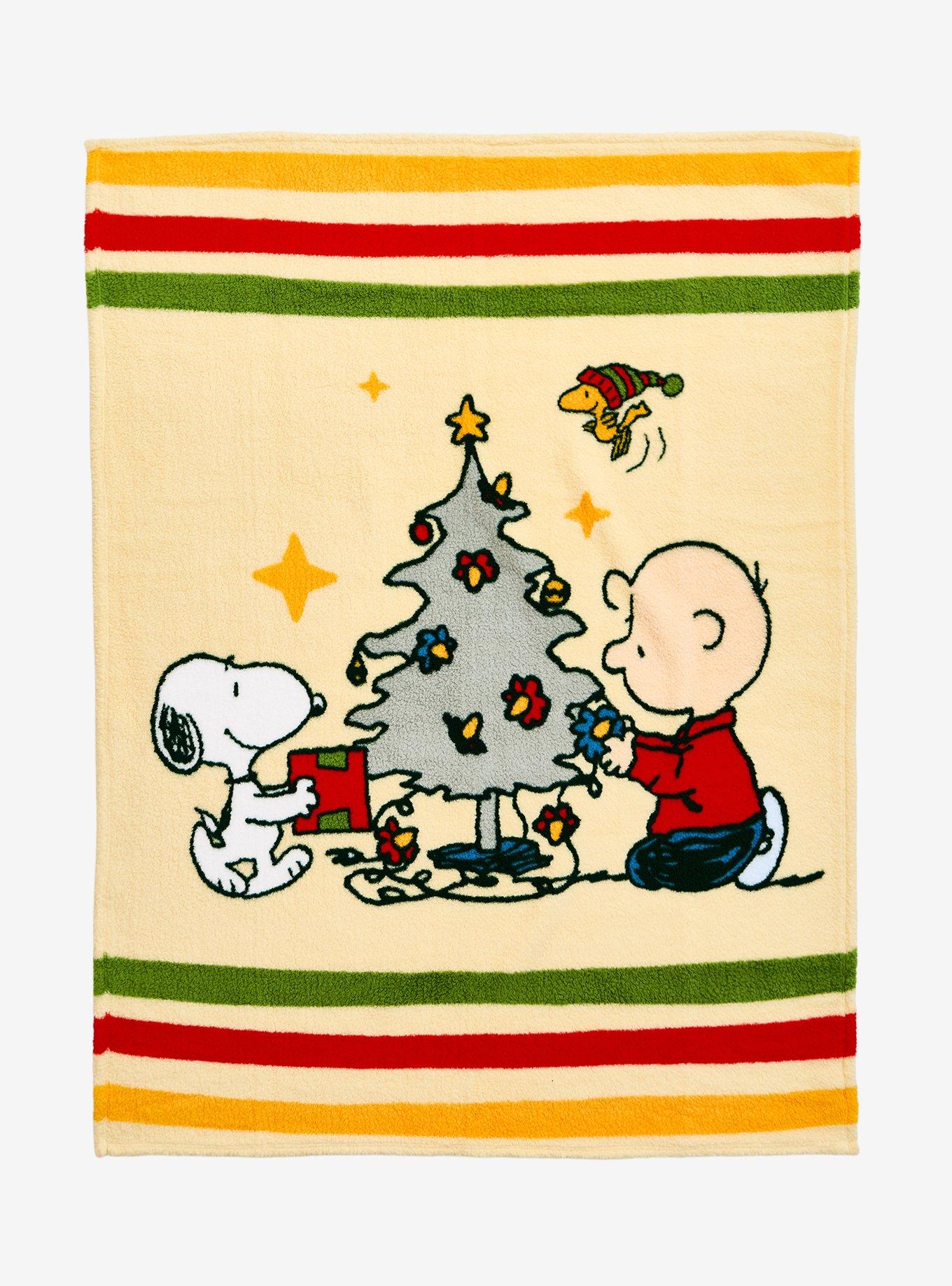 Peanuts Snoopy & Charlie Brown Holiday Sherpa Throw Blanket - BoxLunch Exclusive, , alternate - view 5