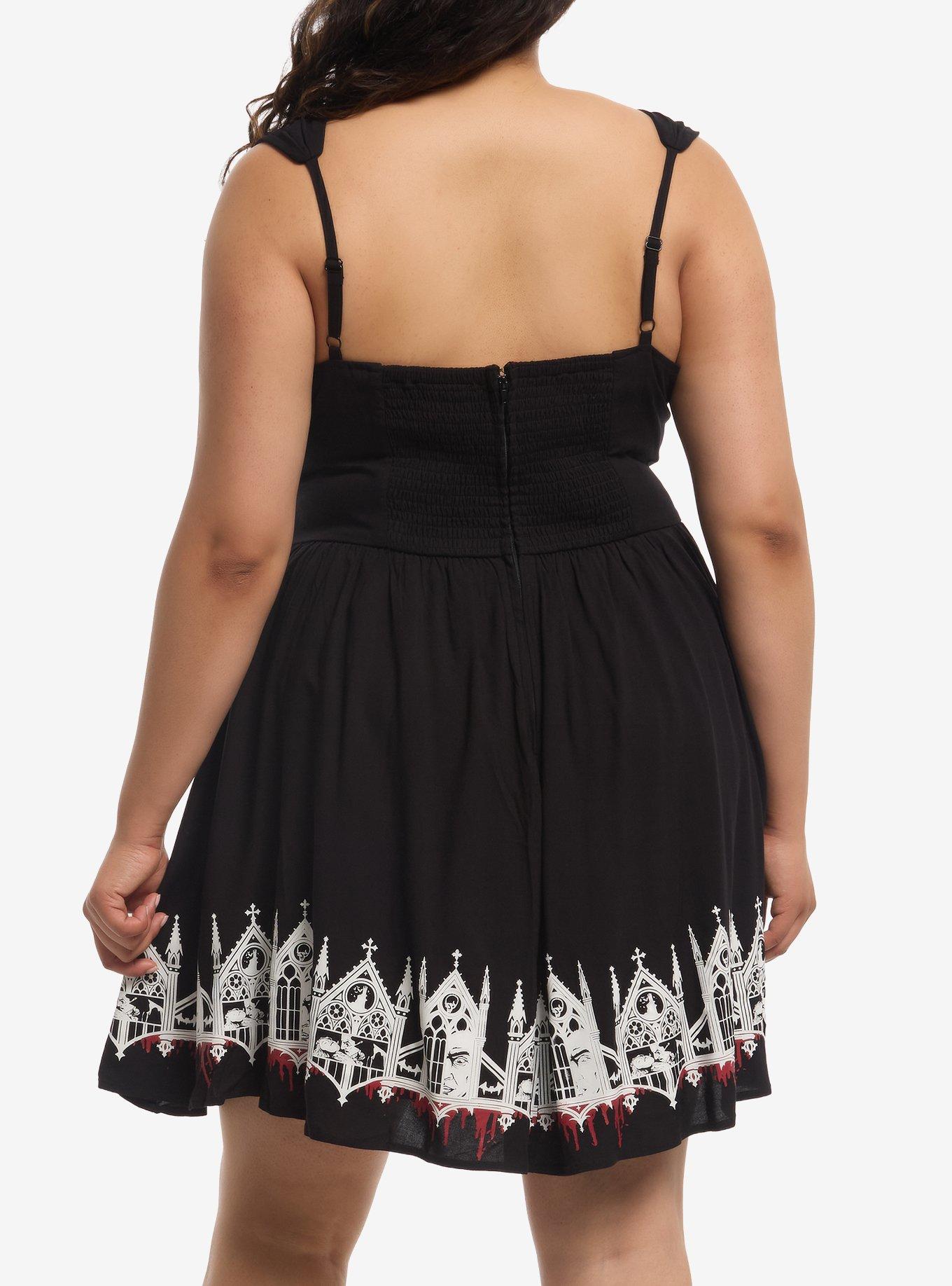 Universal Monsters Dracula Lace-Up Dress Plus Size, MULTI, alternate - view 3