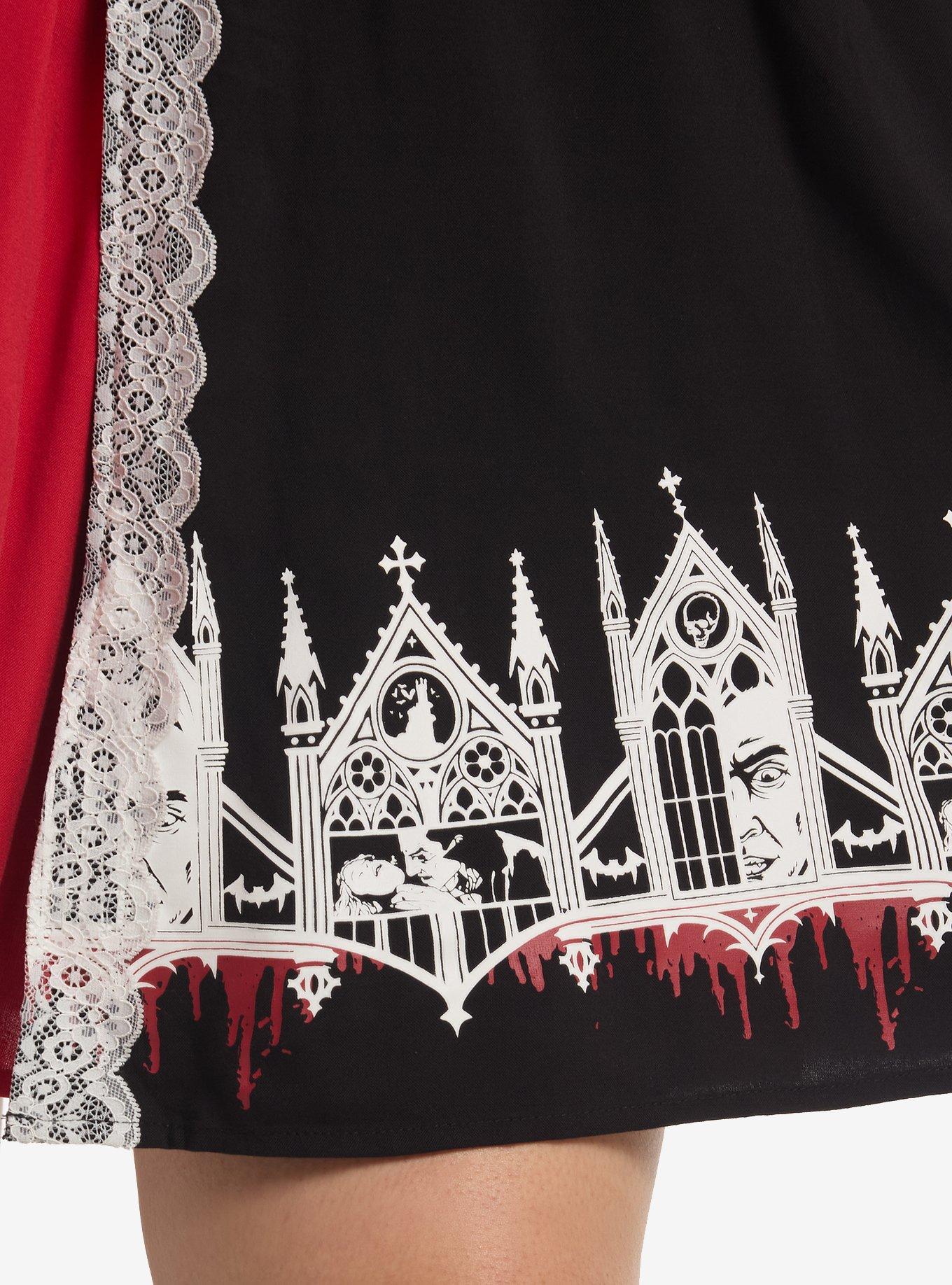 Universal Monsters Dracula Lace-Up Dress Plus Size, MULTI, alternate - view 4