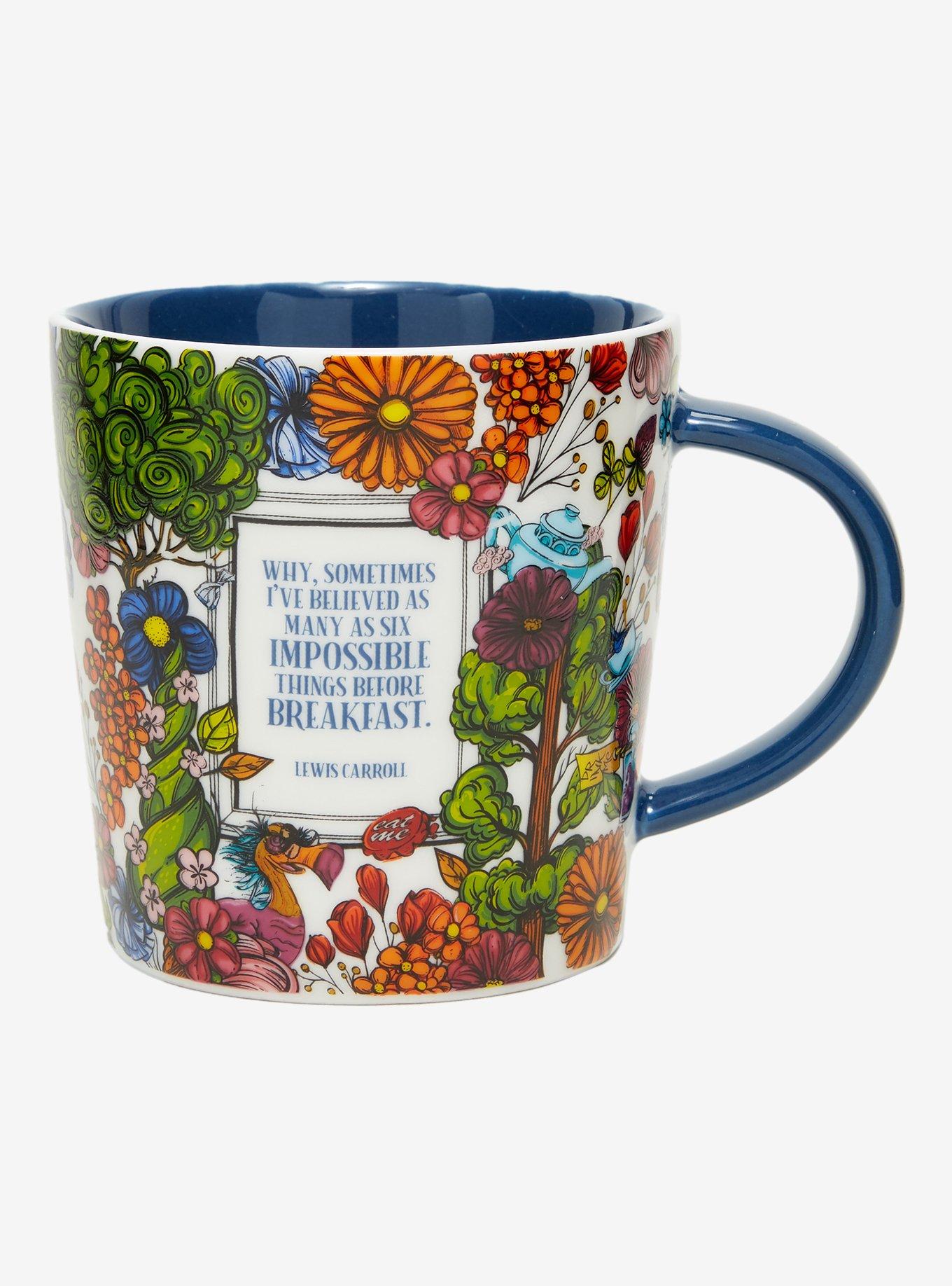Alice's Adventures in Wonderland Floral Quote Mug, , alternate