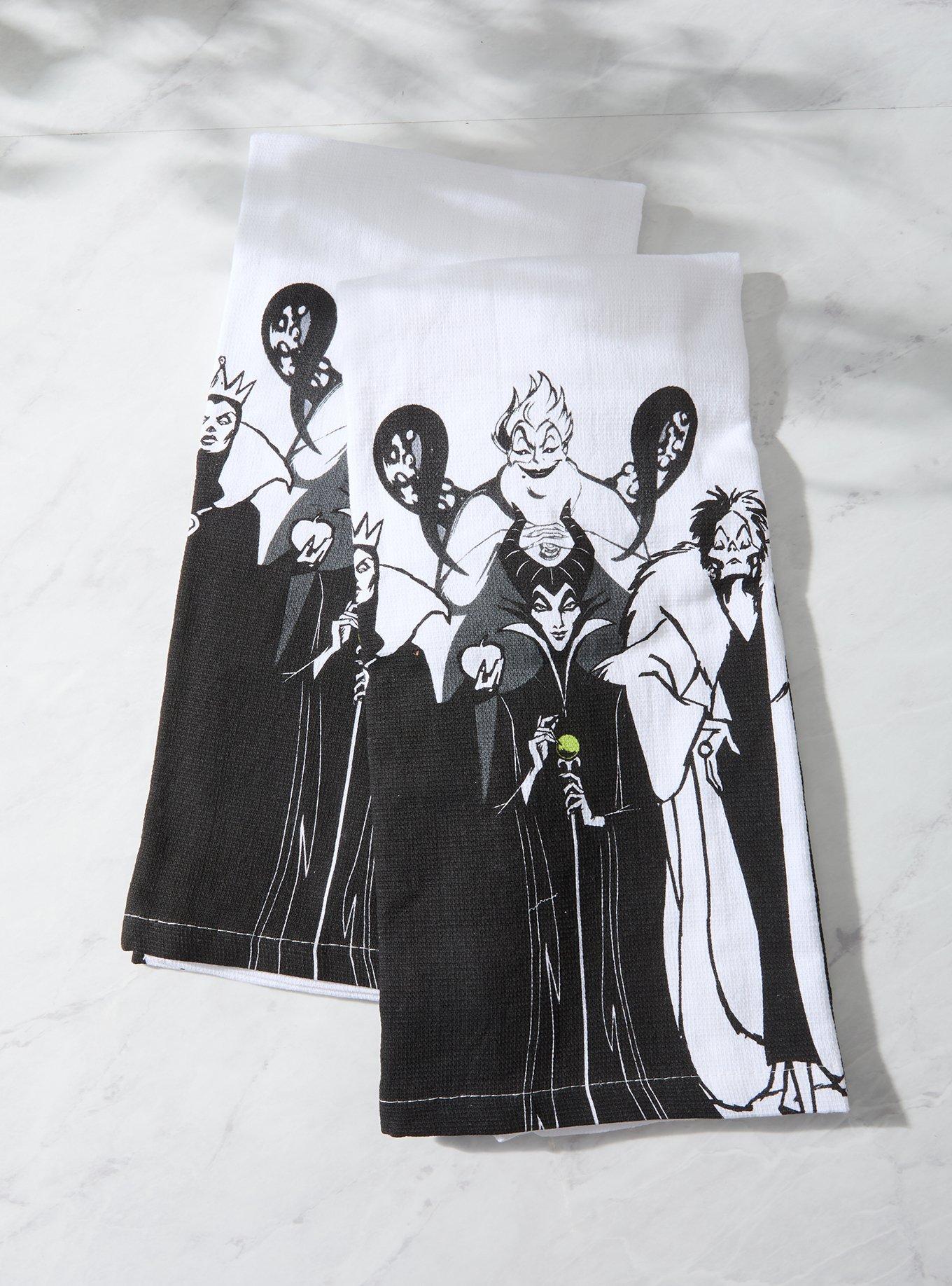 Disney Villains Tonal Portrait Kitchen Towel Set, , hi-res