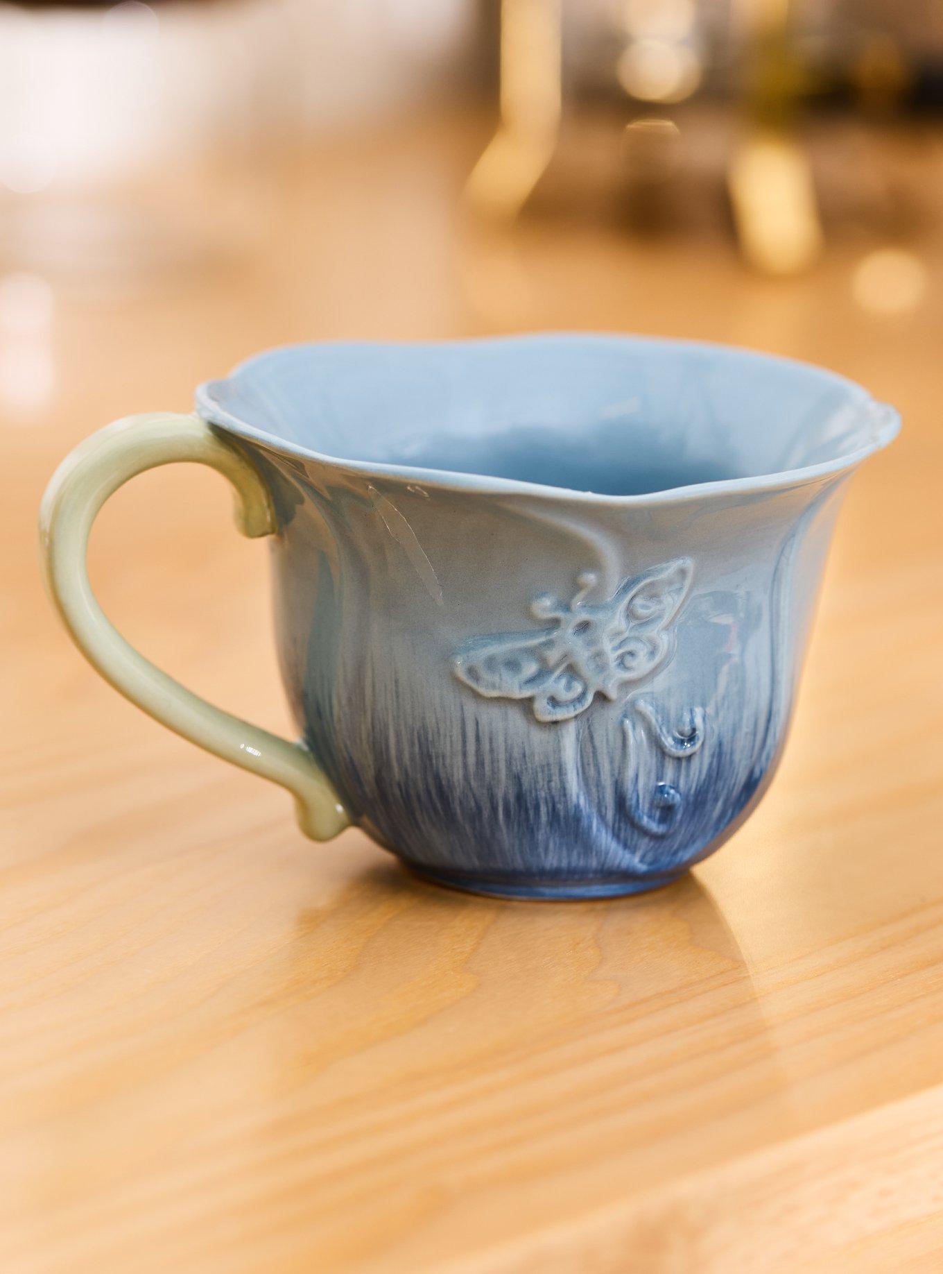 Corpse Bride Blue Rose Peek-A-Boo Scraps Charm Mug - BoxLunch Exclusive, , alternate - view 3