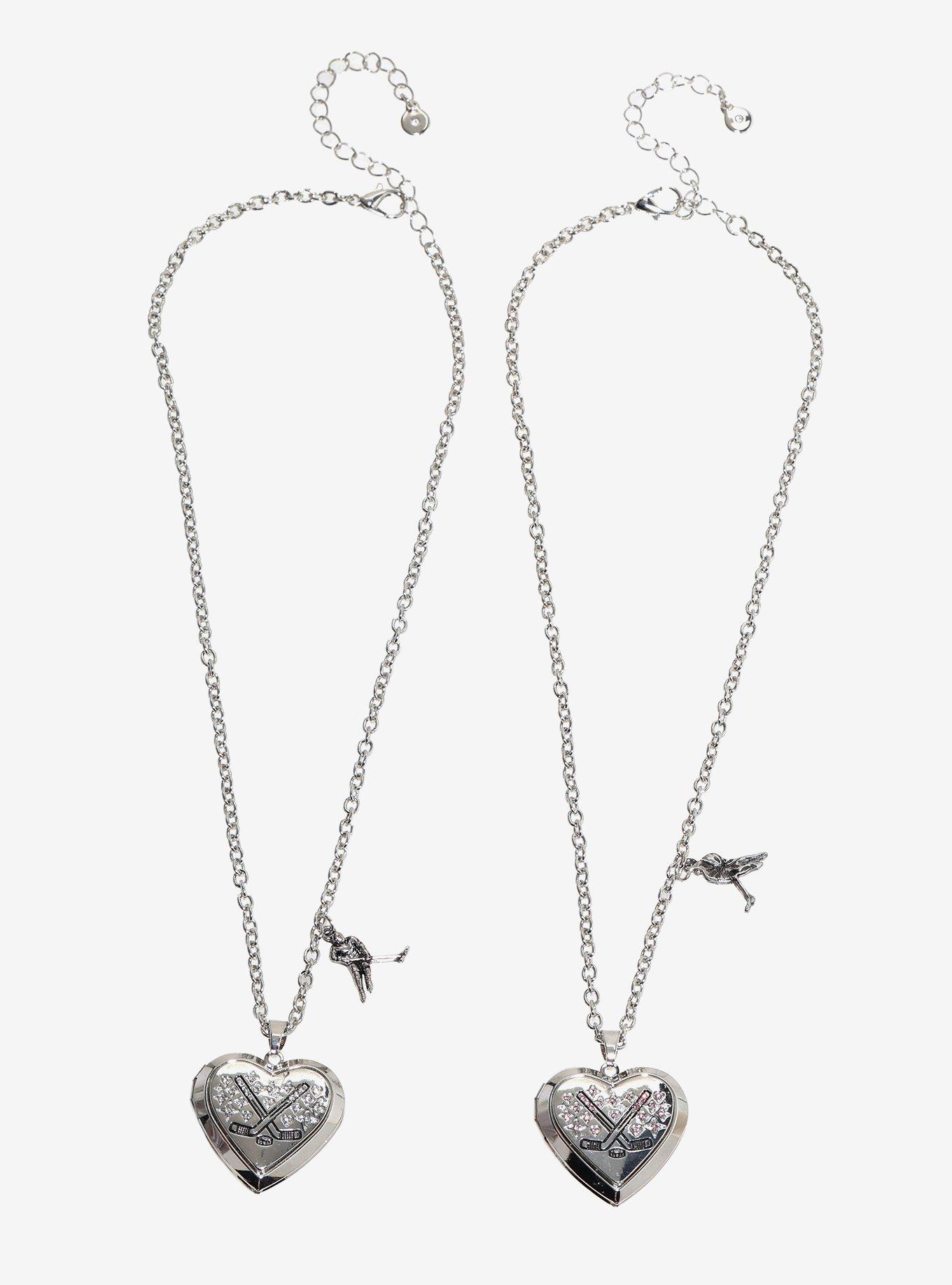 Hockey Boys Locket Best Friend Necklace Set, , hi-res