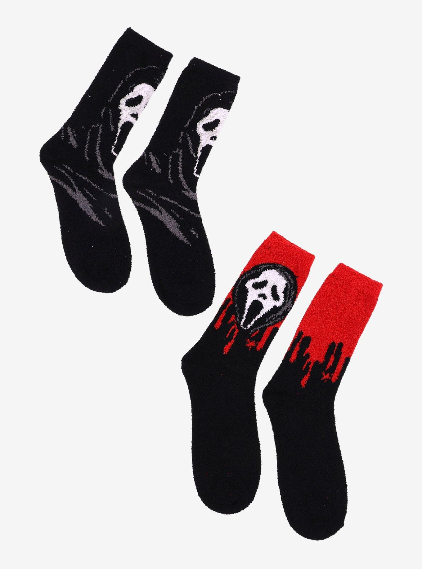 Ghost Face Drippy Cozy Socks 2 Pair, , hi-res