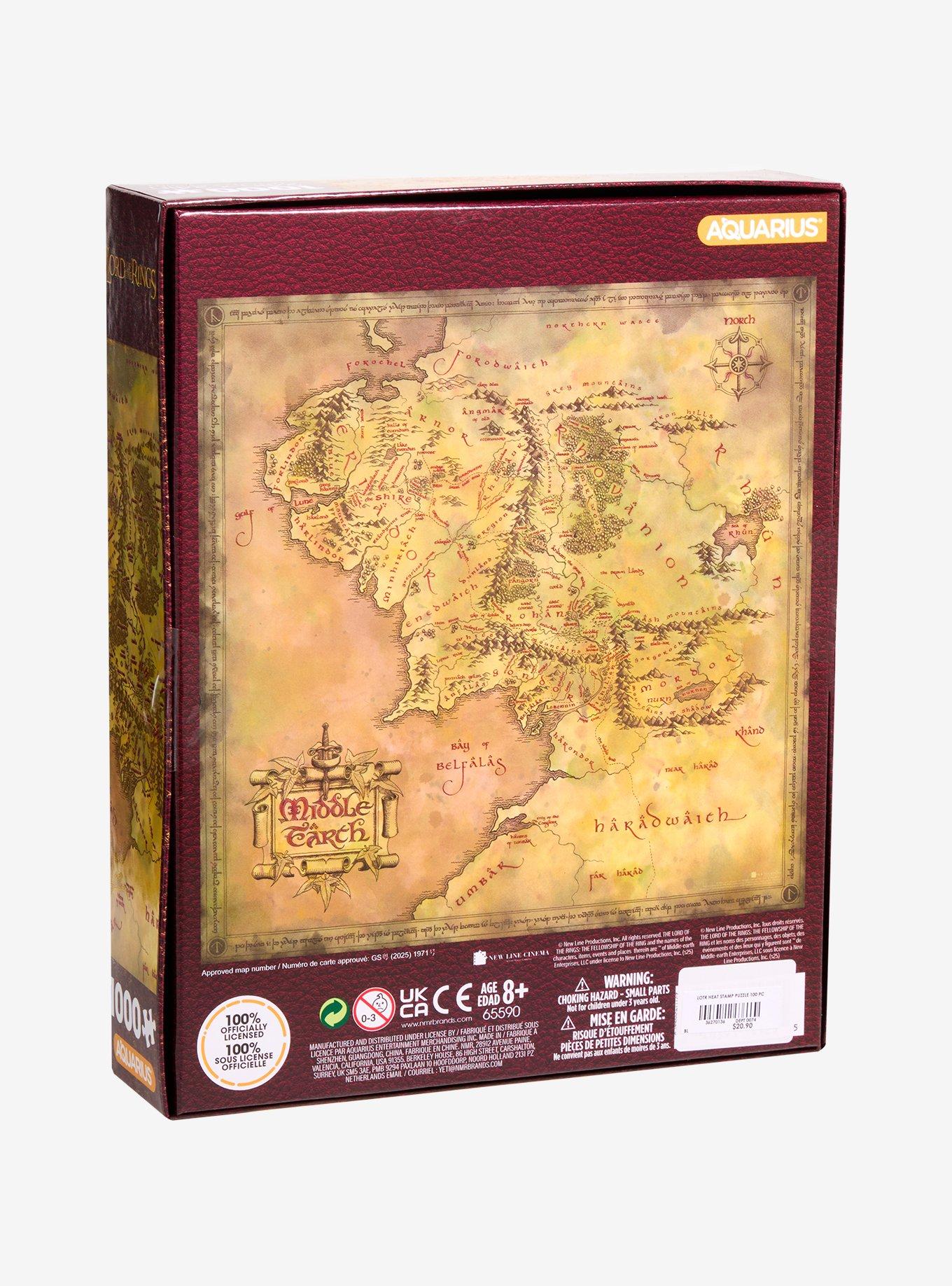 The Lord of The Rings Middle-earth Map 1000 Piece Puzzle