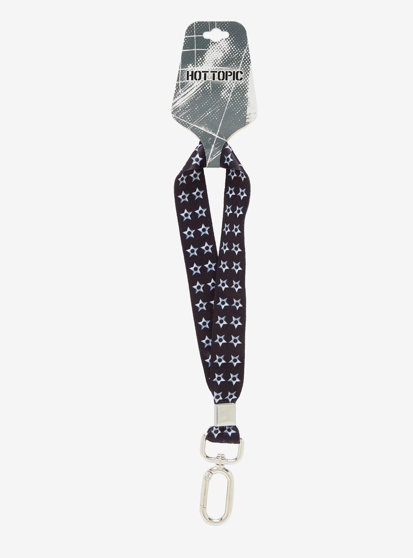 Black & White Star Wrist Lanyard, , hi-res