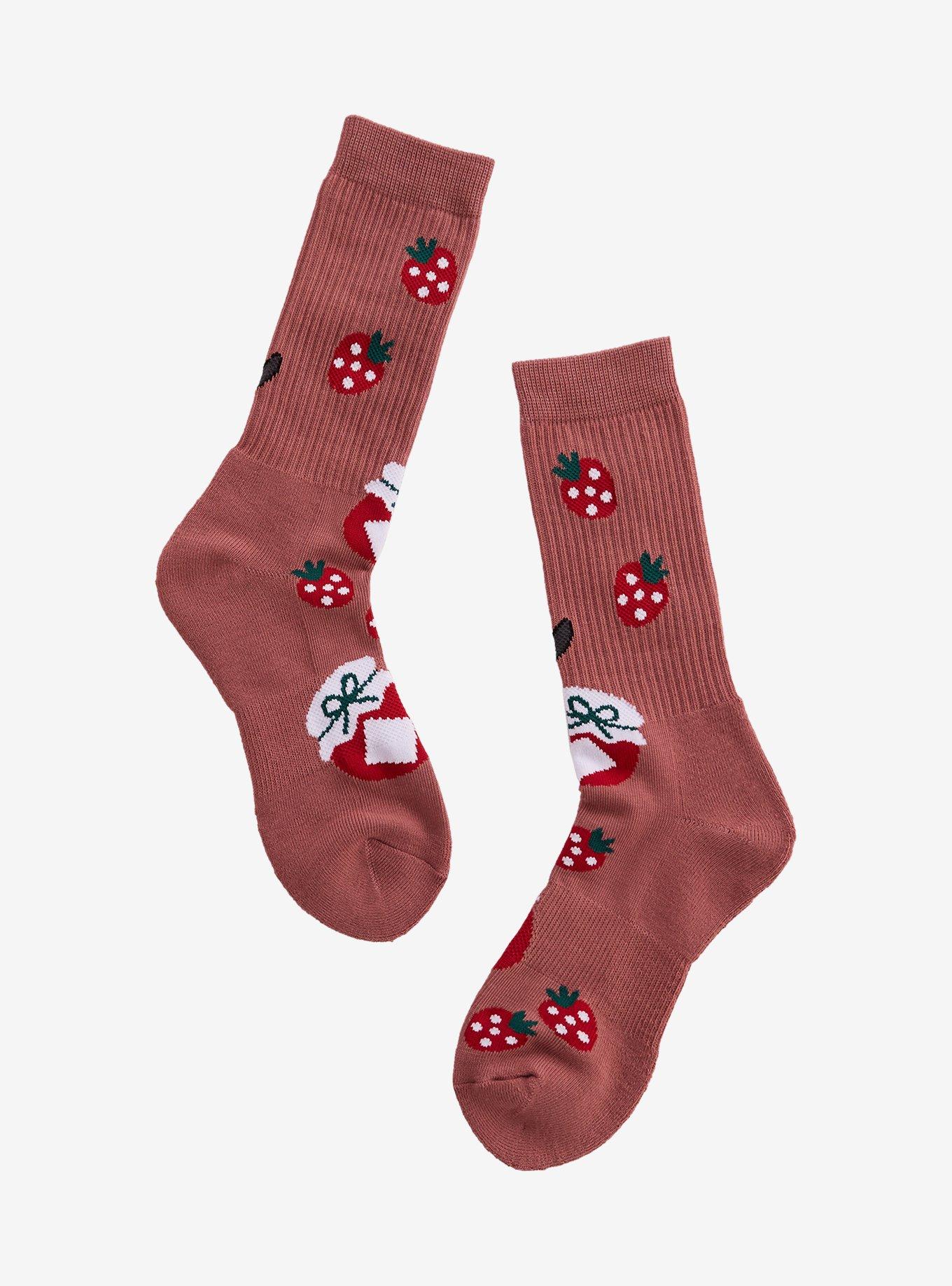 Studio Ghibli&reg; Kiki's Delivery Service Jiji & Strawberry Jam Crew Socks - BoxLunch Exclusive, , hi-res