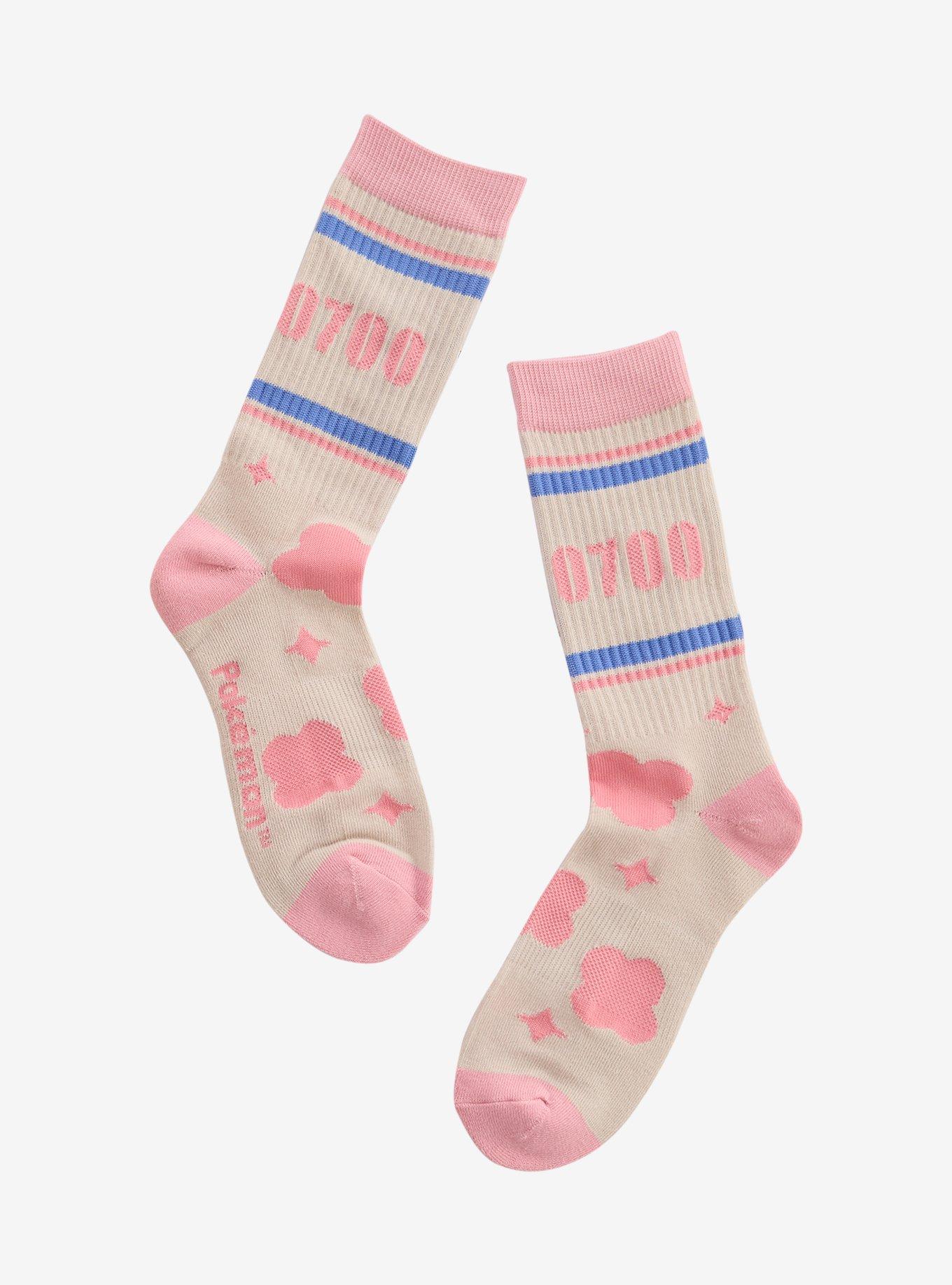 Pok&eacute;mon Sylveon Pink Crew Socks &mdash; BoxLunch Exclusive, , hi-res