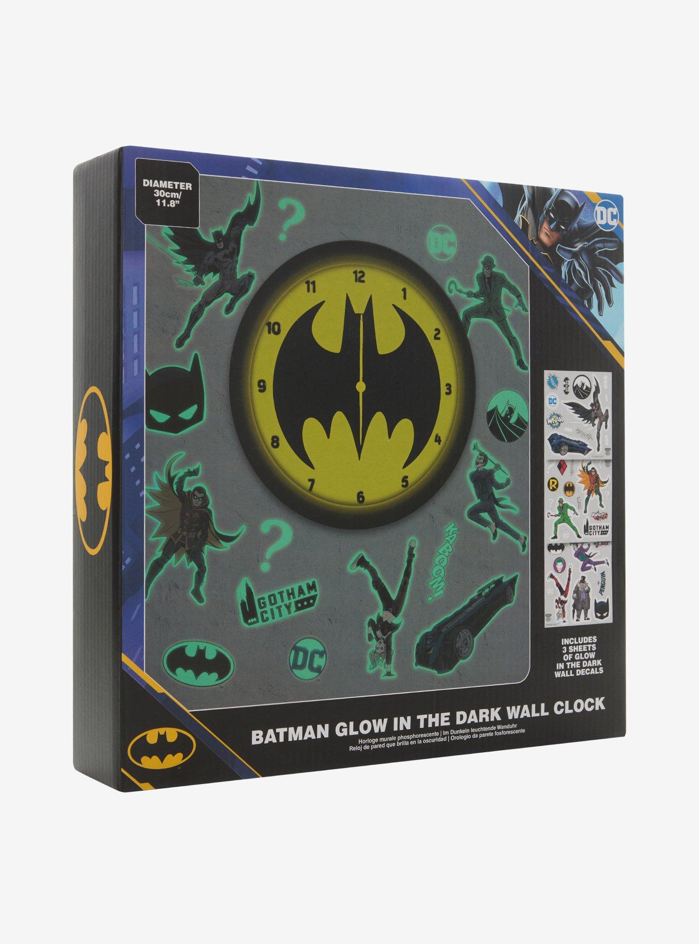 DC Comics Batman Glow-In-The-Dark Wall Clock, , alternate