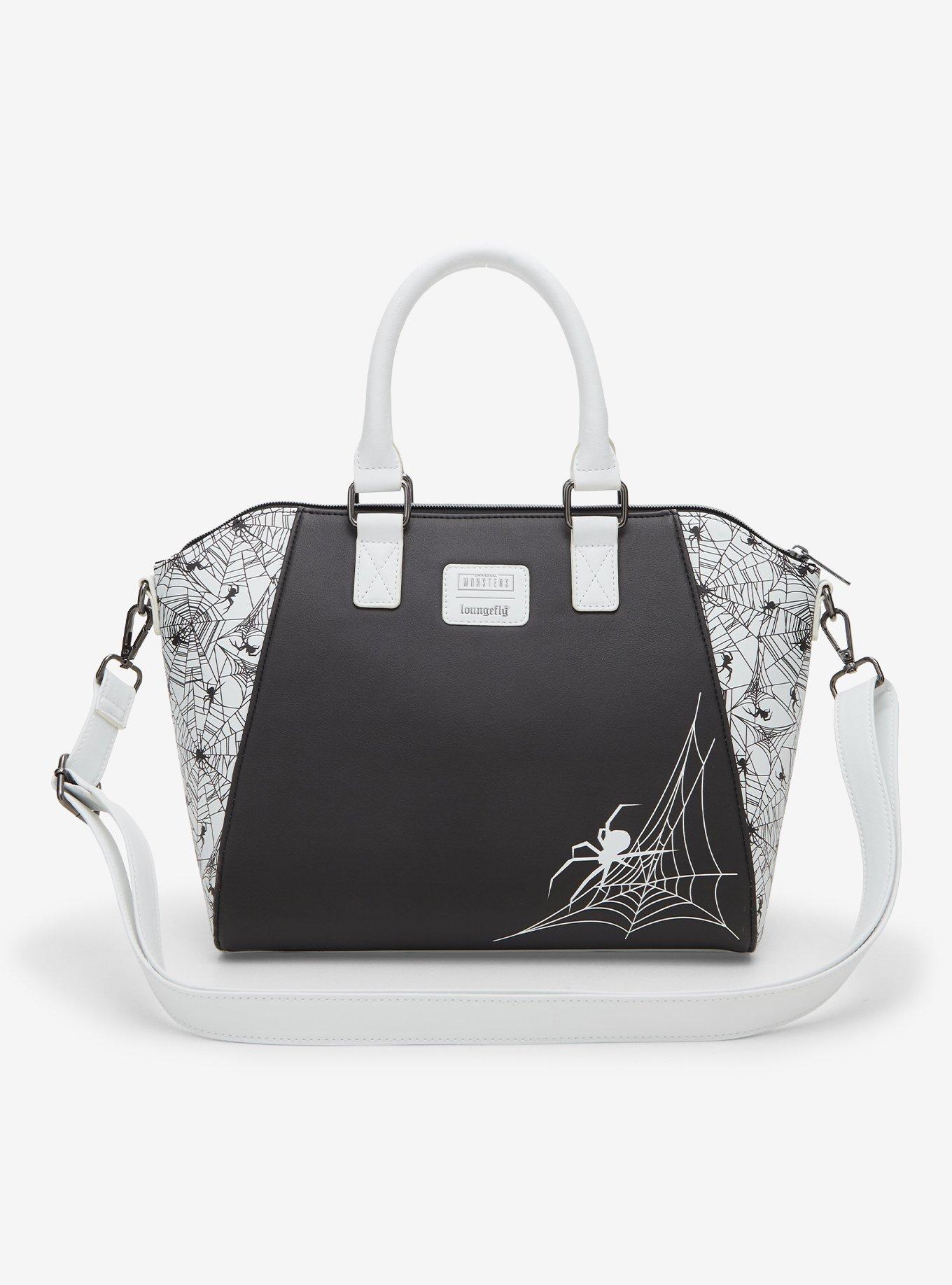 Loungefly Universal Monsters Group Spiderweb Satchel Bag, , alternate - view 3