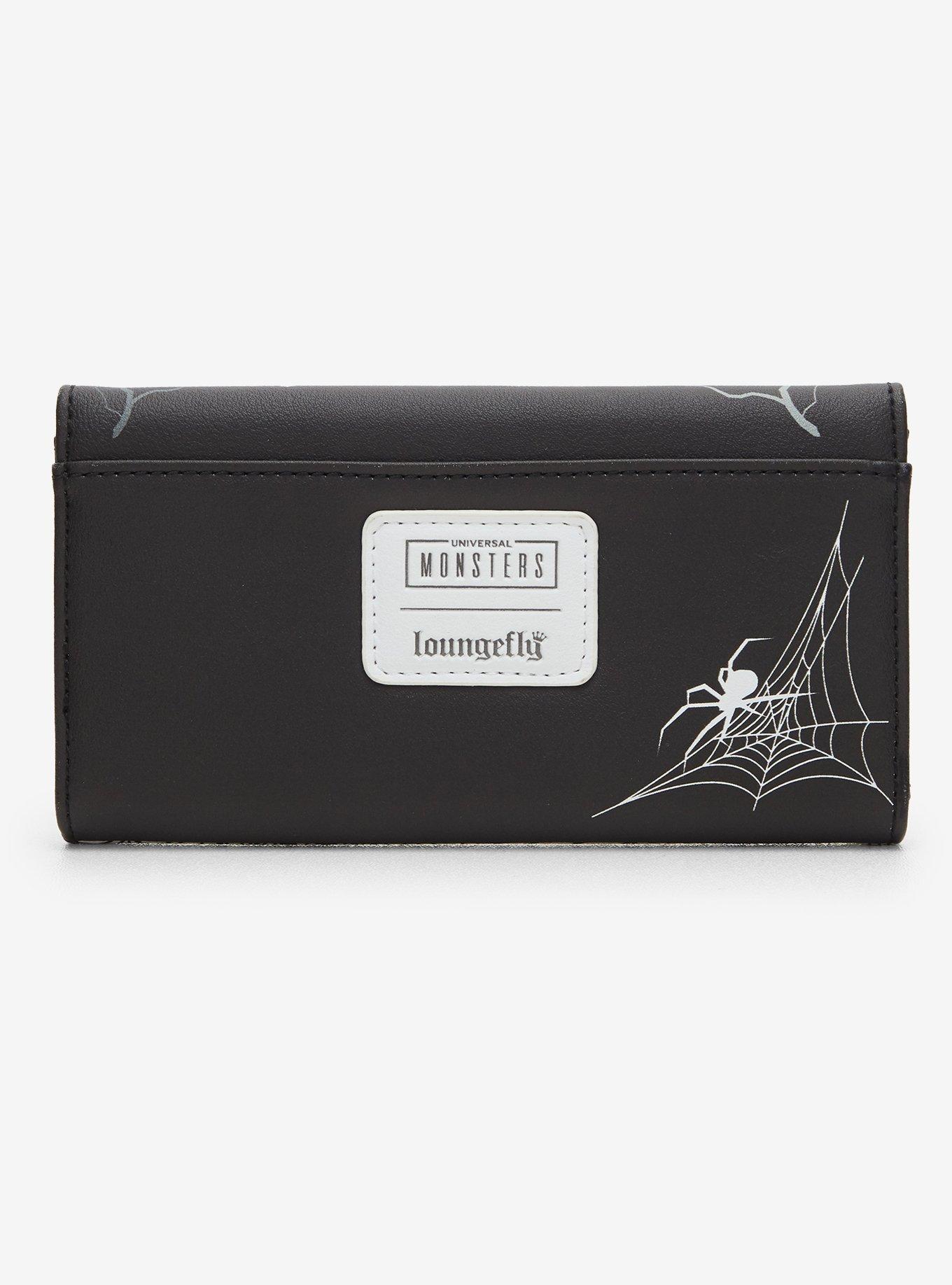Loungefly Universal Monsters Group Spiderweb Flap Wallet, , alternate - view 3