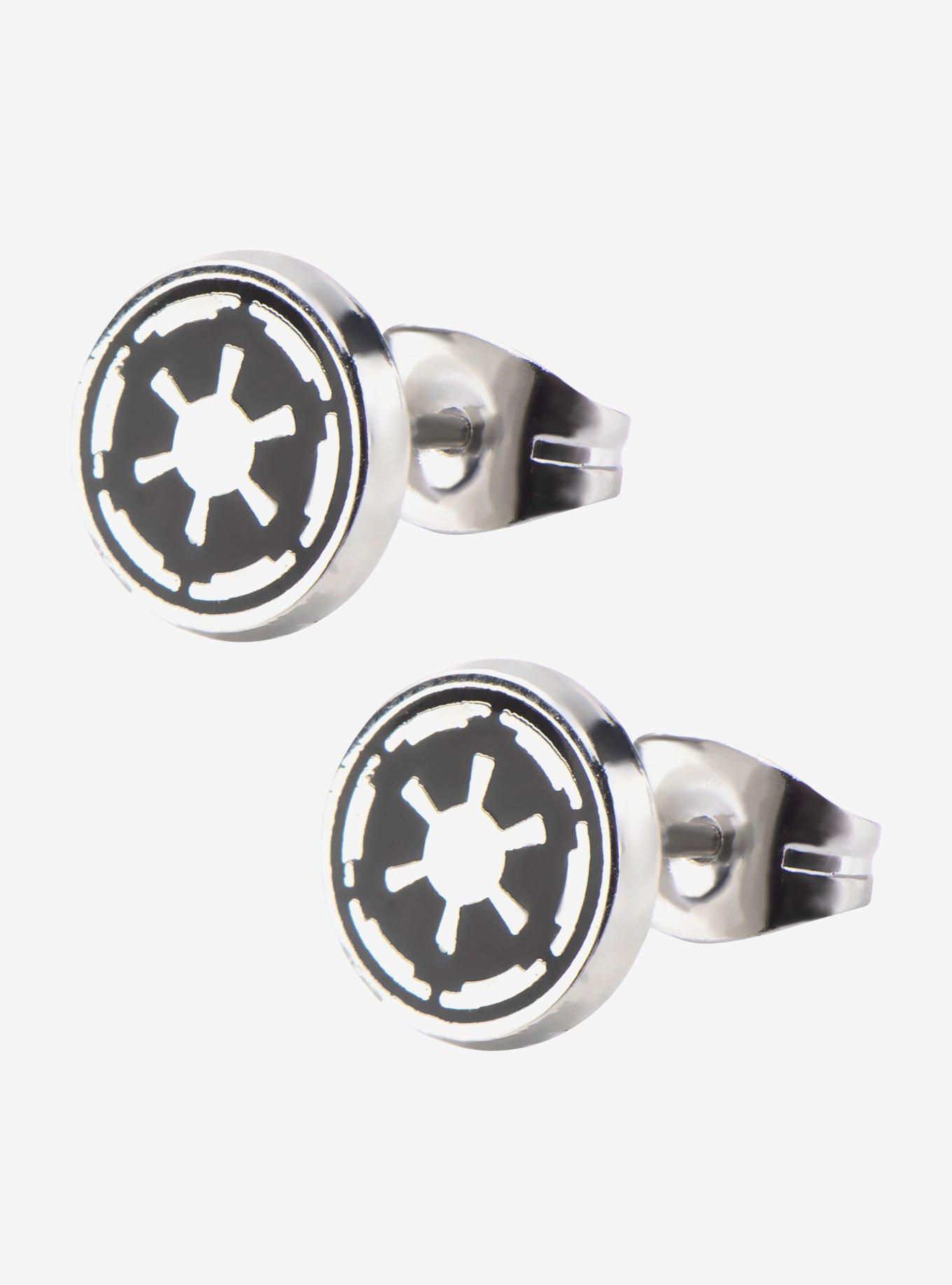 Star Wars Imperial Symbol Stud Earrings, , alternate