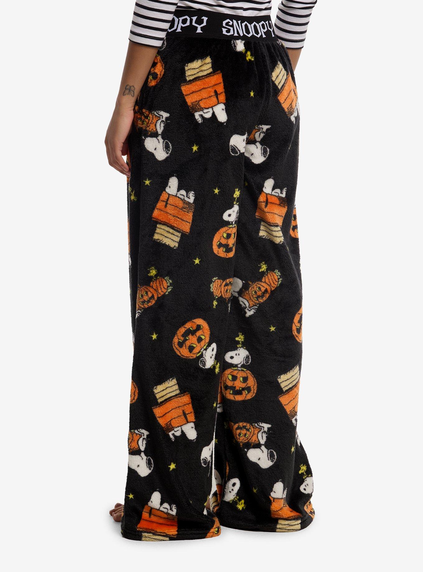 Peanuts Snoopy Halloween Fuzzy Pajama Pants, , hi-res