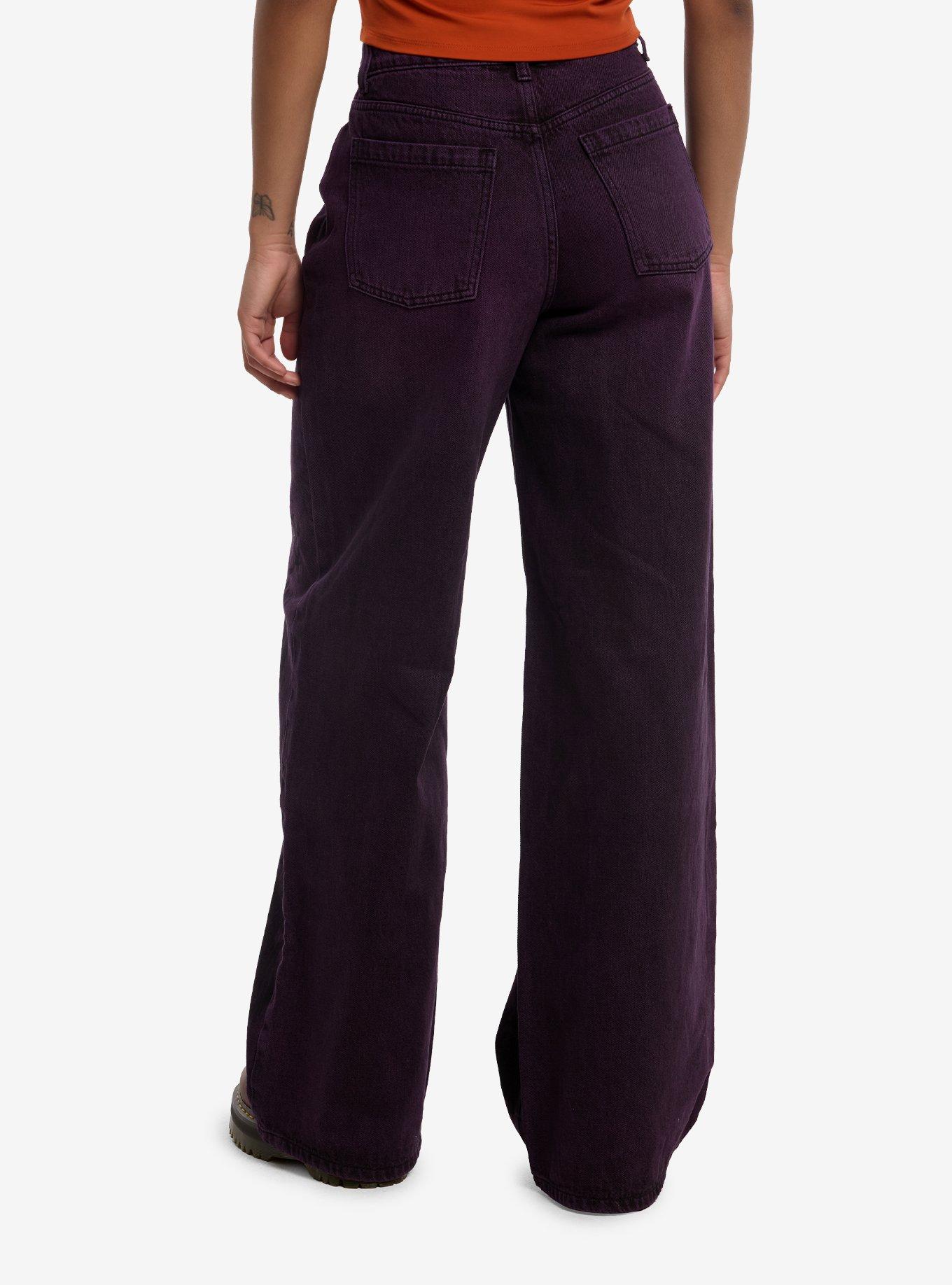 Cosmic Aura Raven Trees Purple Jeans, , hi-res