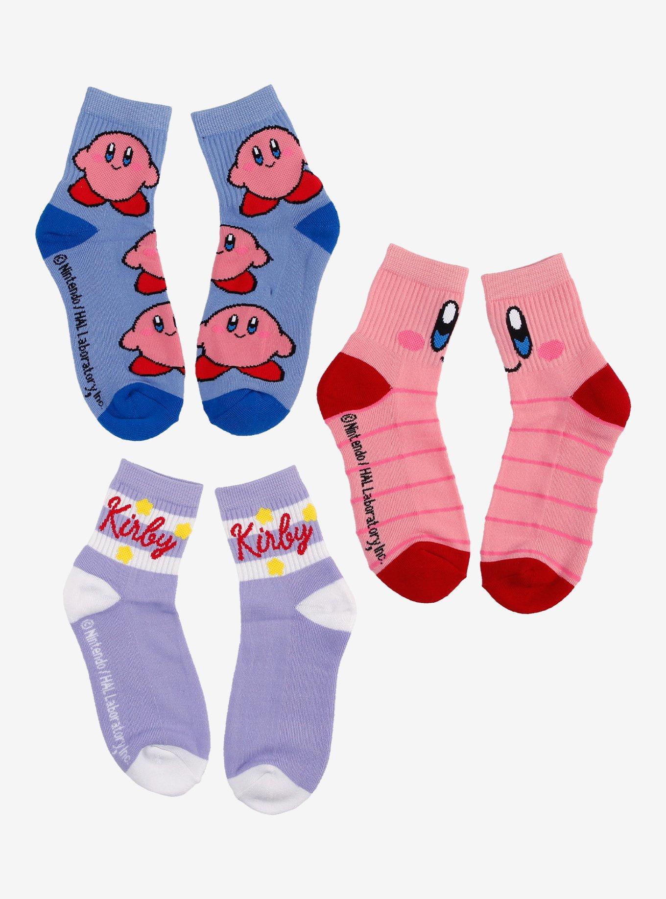 Kirby Icon Stripe Crew Socks 3 Pair, , hi-res