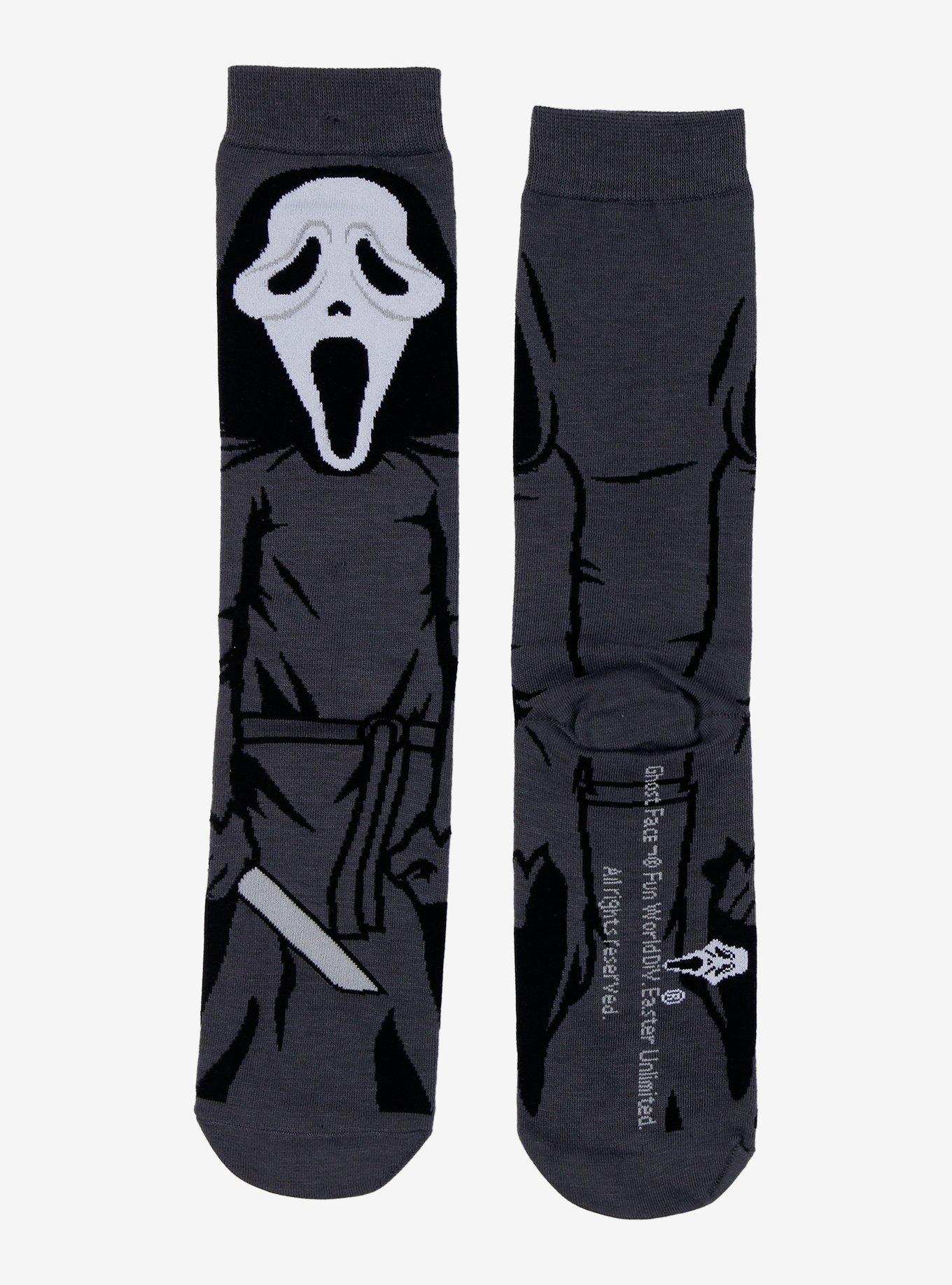 Ghost Face Full Body Crew Socks, , hi-res