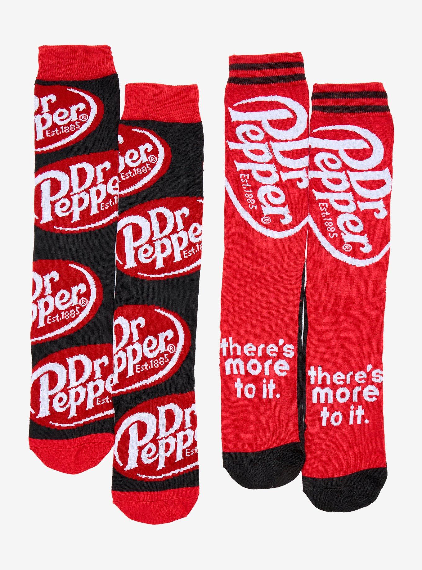 Dr Pepper Logo Crew Socks 2 Pair, , hi-res
