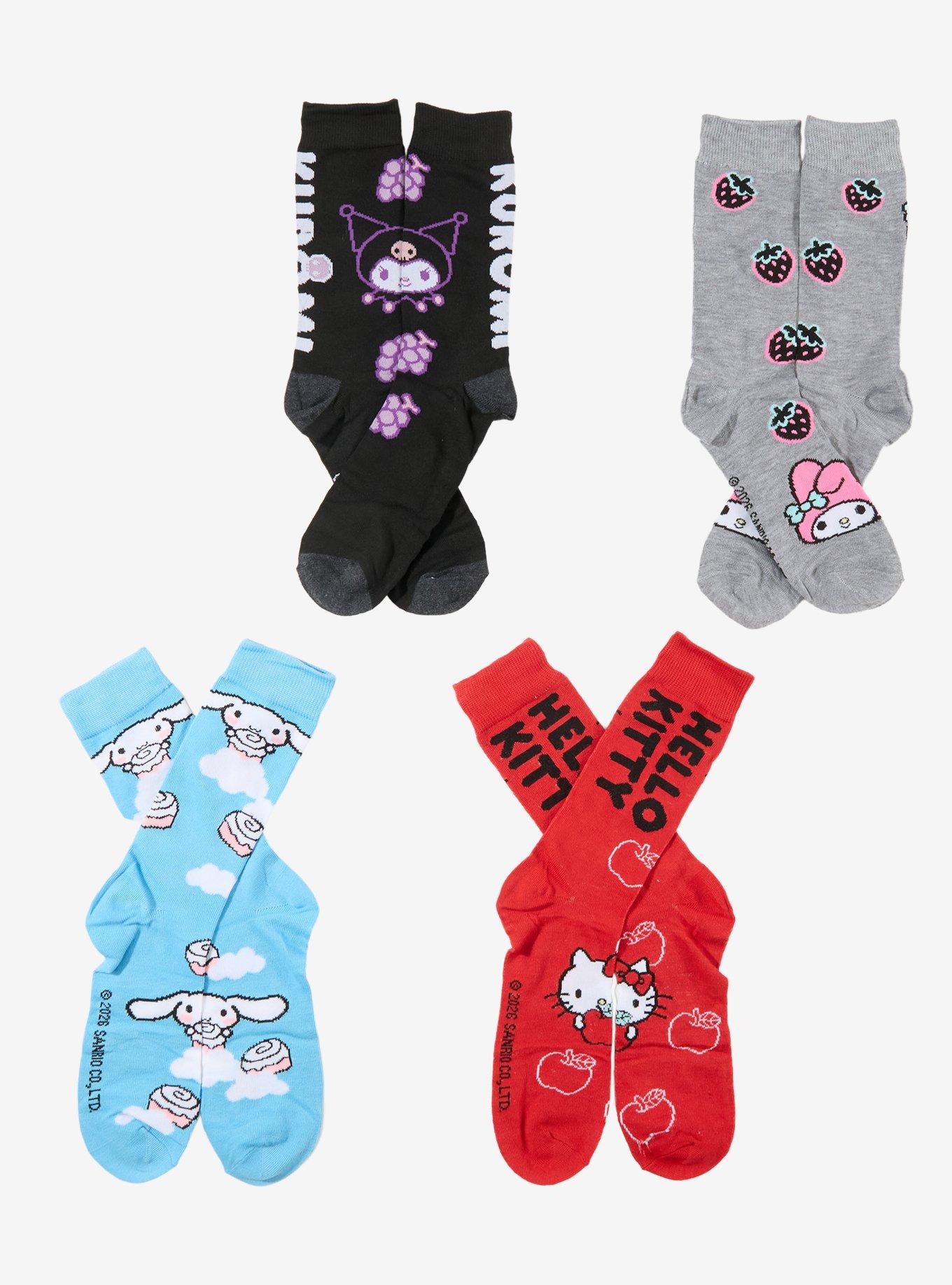 Hello Kitty And Friends Sweets Crew Socks 4 Pair, , hi-res