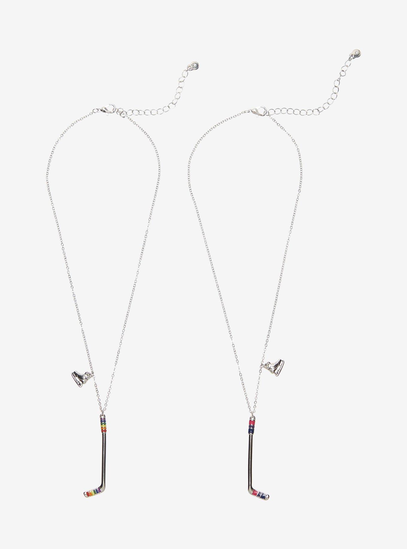 Pride Hockey Icons Best Friend Necklace Set, , hi-res