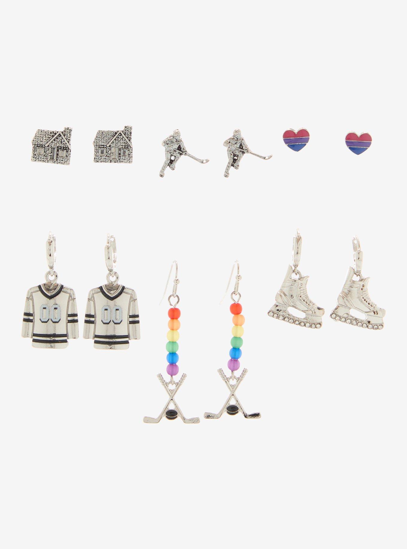 Gay Hockey Earring Set, , hi-res